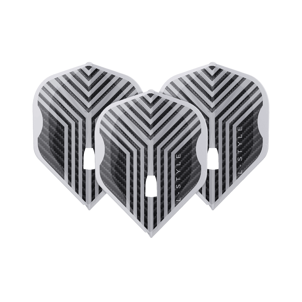 L-Style Arno Merk V1 Clear White L1PRO Flights Ein Set L-Style Arno Merk V1 Clear White L1PRO Flights ist vollständig zu sehen. Die Flights sind in transparenter Optik gehalten.