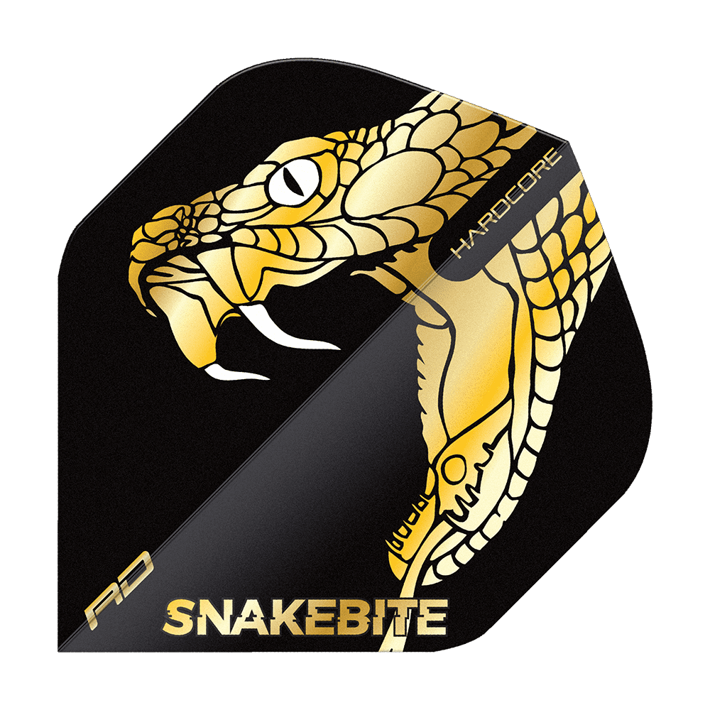 Red Dragon Hardcore Premium Peter Wright Snakebite Gold Snake Standard Flights