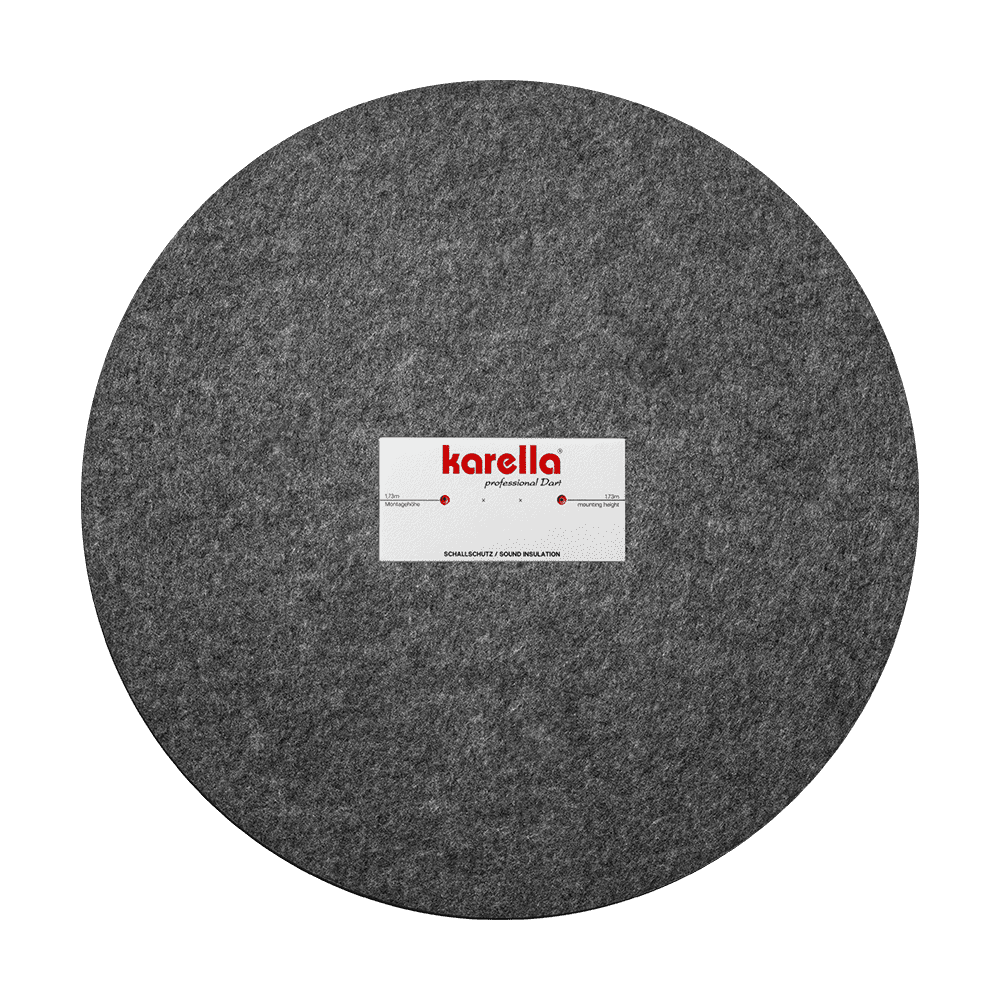 Soundproofing Karella for steel dartboards with integrated surround catch ring