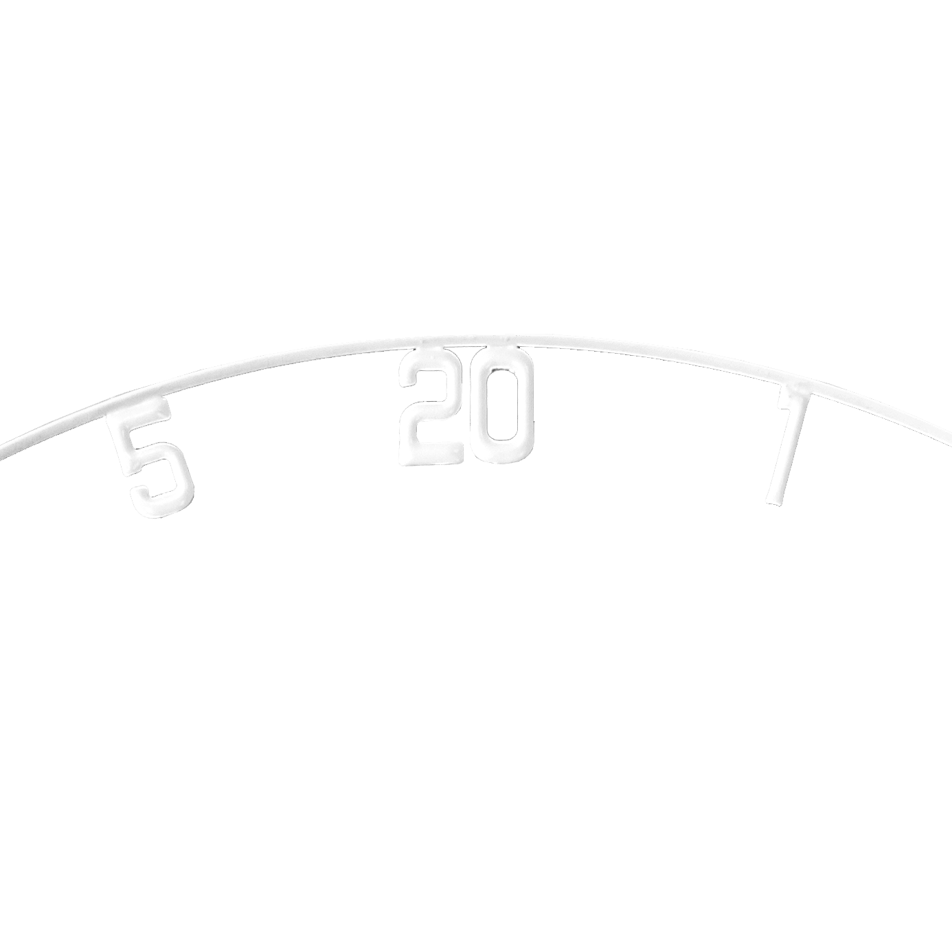 65008_McDart_Scopus_Master_HD-Zahlenring_2 Das Bild zeigt einen weißen Zahlenring für eine Dartscheibe mit den Zahlen 5, 20 und 1. Es handelt sich um das Produkt "McDart Master HD-Zahlenring / Nummernring".