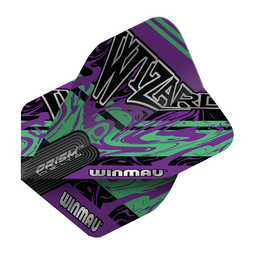 Winmau Prism Delta Wizard PurpleGreen Standard Flights