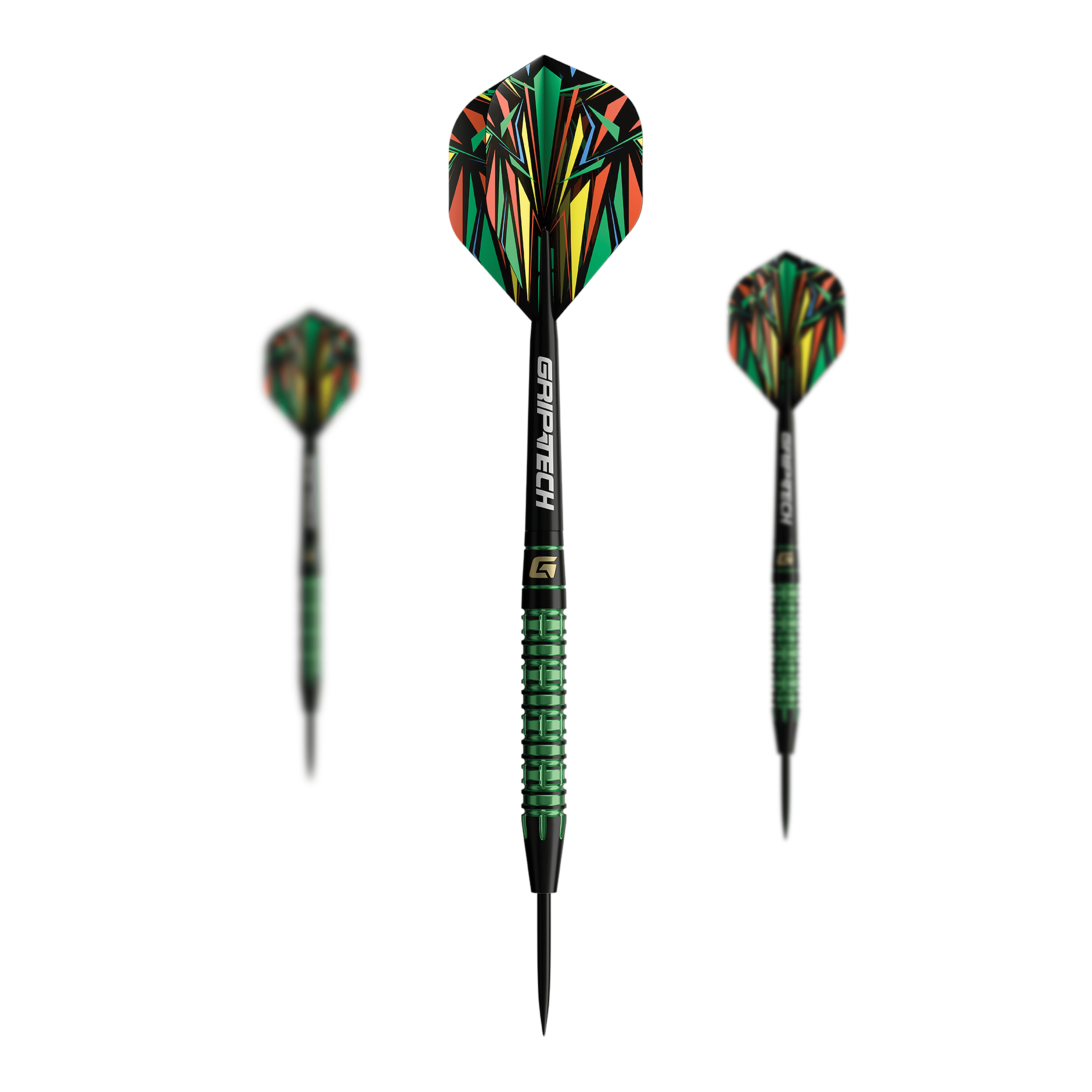 GOAT Athlete Green Tungsten Steel Darts Dieses Bild zeigt die GOAT Athlete Green Tungsten Steeldarts. Auf dem Foto ist die grüne Variante der Steeldarts zu sehen.