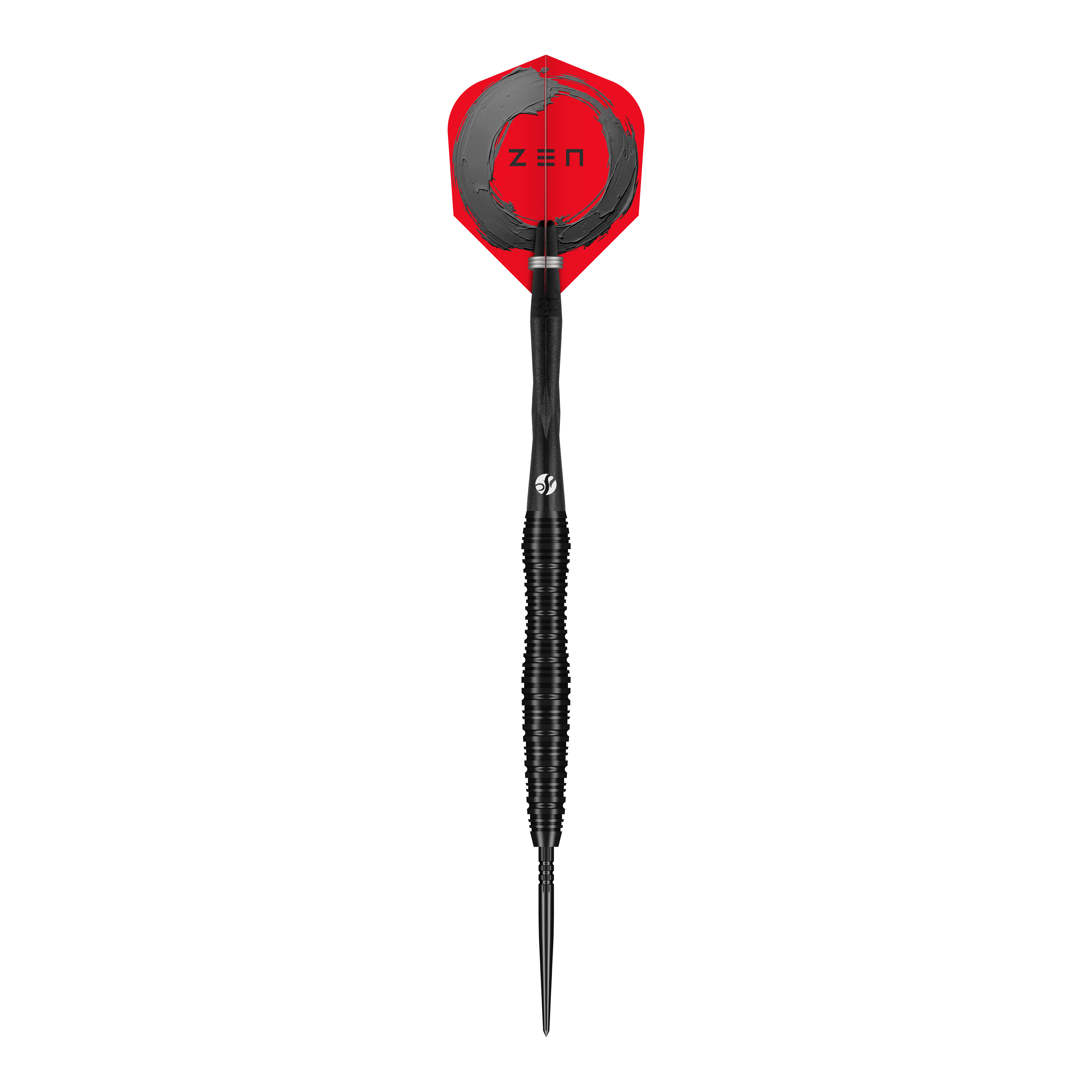 Shot ZEN Scallop Turbo Point Steeldarts - 23g Das Bild zeigt die Shot ZEN Scallop Turbo Point Steeldarts mit 23g Gewicht. Die Darts sind für Präzision und Leistung beim Dartspiel konzipiert.