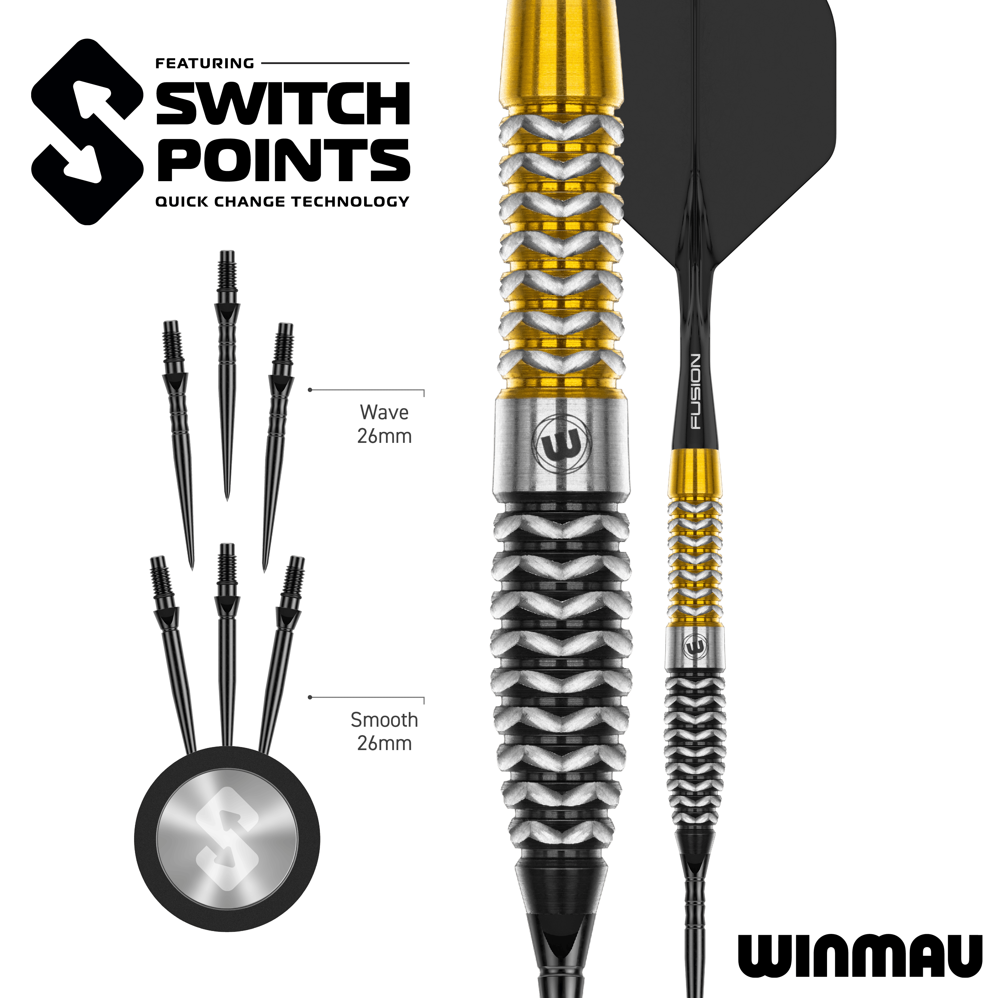 Winmau Exion Torpedo Switch Points Steeldarts Das Bild zeigt vermutlich einen Winmau Exion Torpedo Switch Points Steeldarts aus einer anderen Perspektive. Es handelt sich um ein Produkt speziell für den Dartsport.