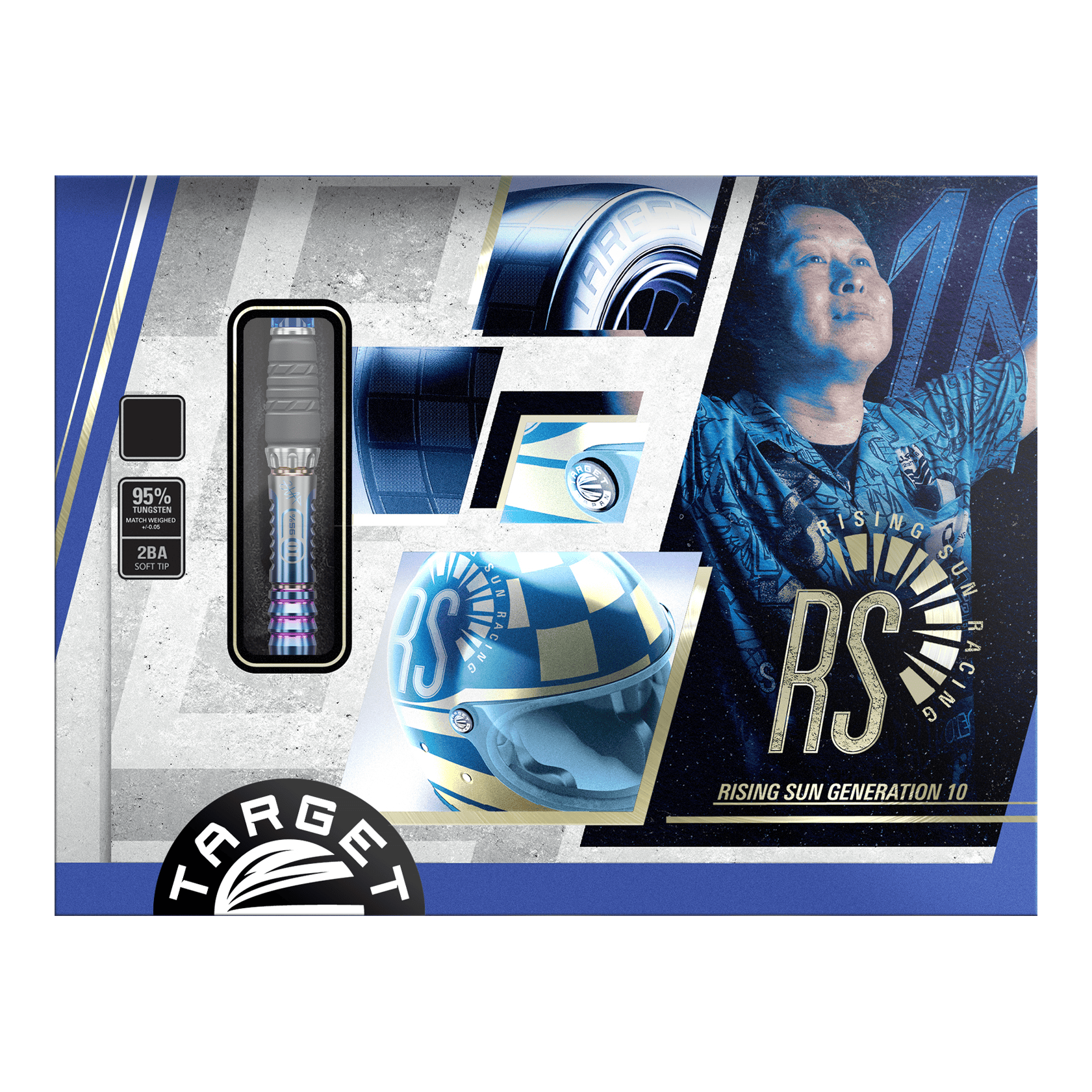 Target Japan Rising Sun GEN10 soft darts - 21.5g Zu sehen ist das Produkt Target Japan Rising Sun GEN10 Softdarts - 21,5g. Das Design und die Materialien sind für Profis geeignet.