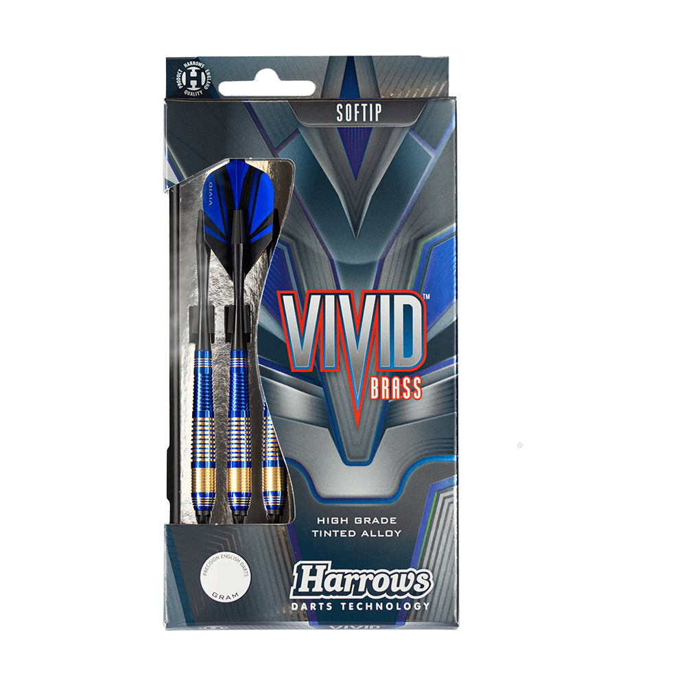 Harrows Vivid Brass Blue Softdarts - 18g