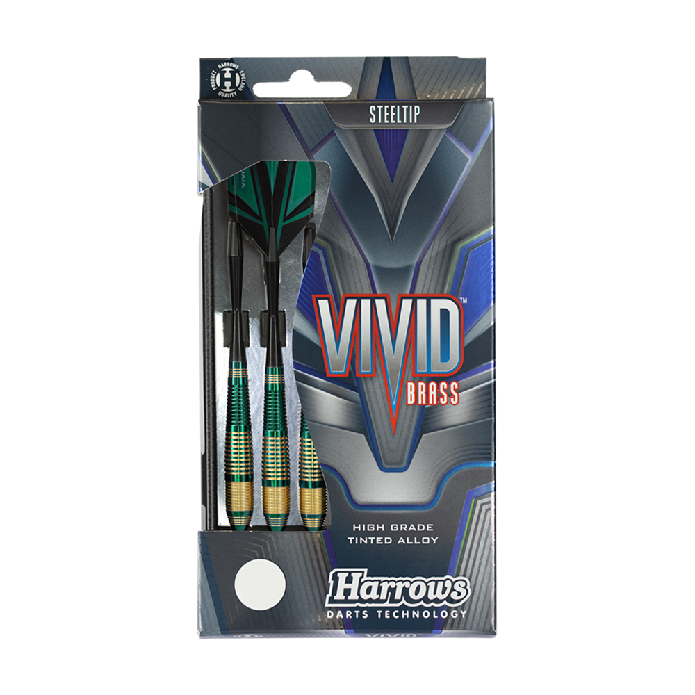 Harrows Vivid Brass Green steel darts