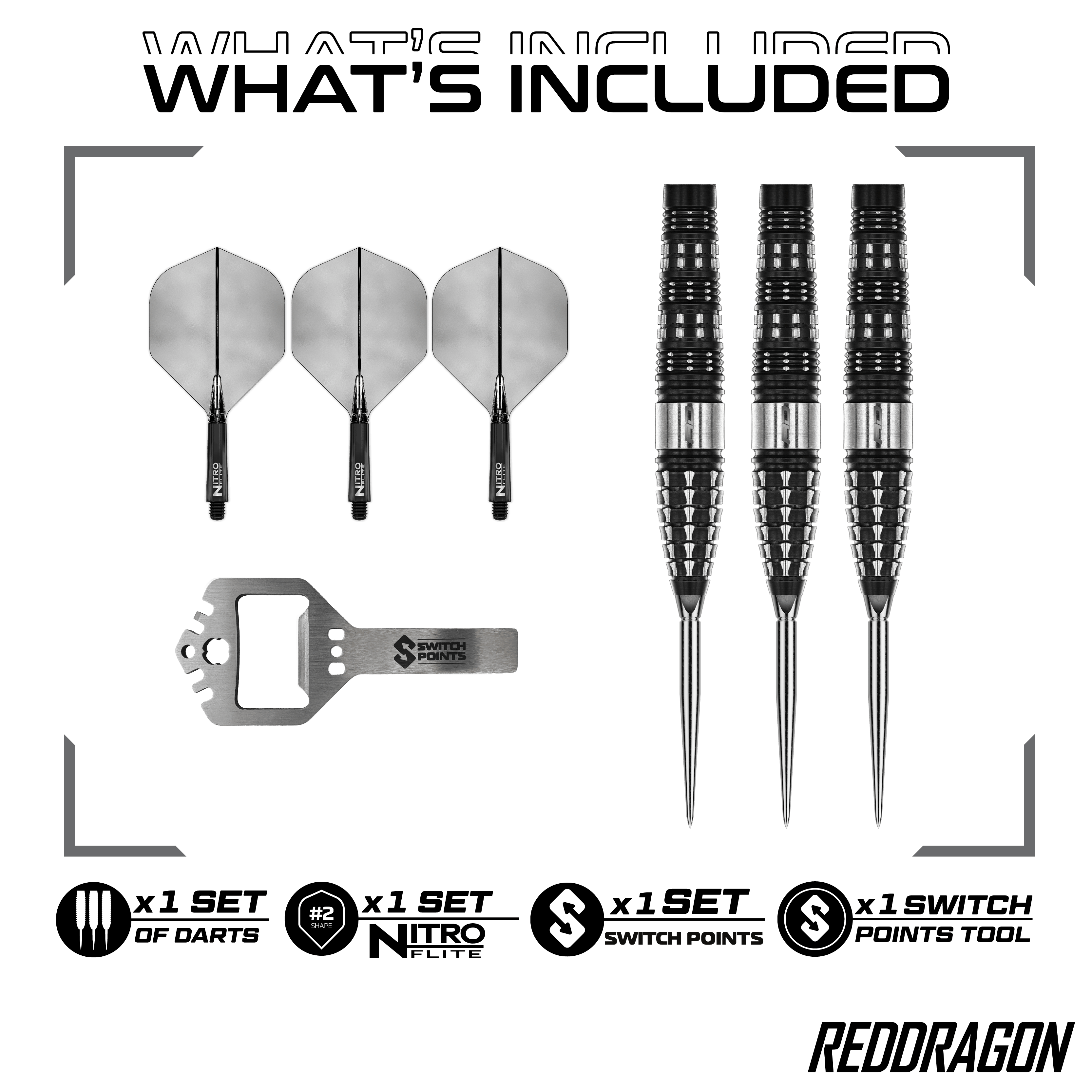 Red Dragon Recon Torpedo Steel Darts Abgebildet sind die Red Dragon Recon Torpedo Steeldarts - 23g. Dieses Produkt ist für Präzision und hohe Leistung entwickelt.