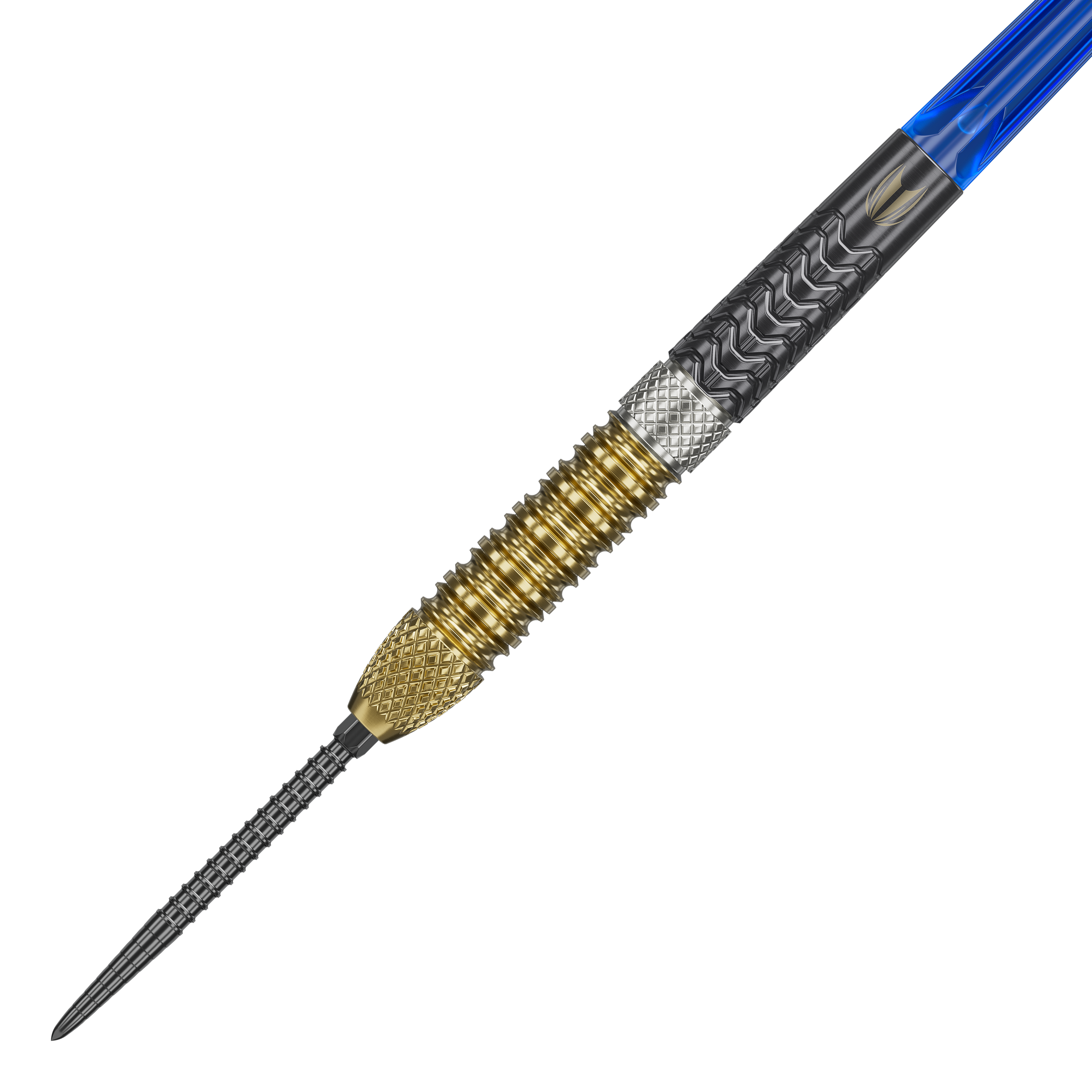 Hier sieht man die Target Raymond Van Barneveld GEN6 Swiss Point Steeldarts. Die Darts überzeugen durch ihr professionelles Aussehen und eine ausgezeichnete Verarbeitung.