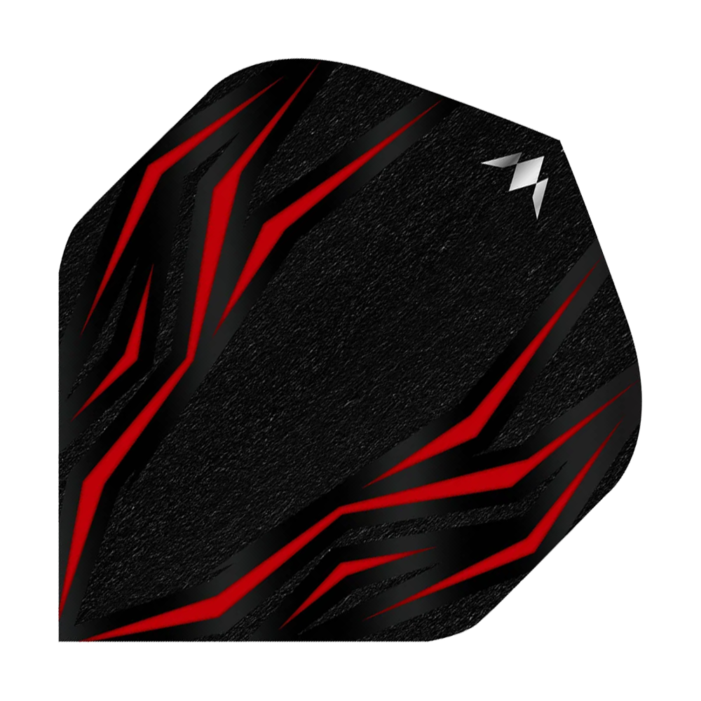 Mission Lava Red No. 6 Flights Mission Lava Red No6 Flights sind auf diesem Bild abgebildet. Die Flights sind in Rot und werden für Dartpfeile verwendet.