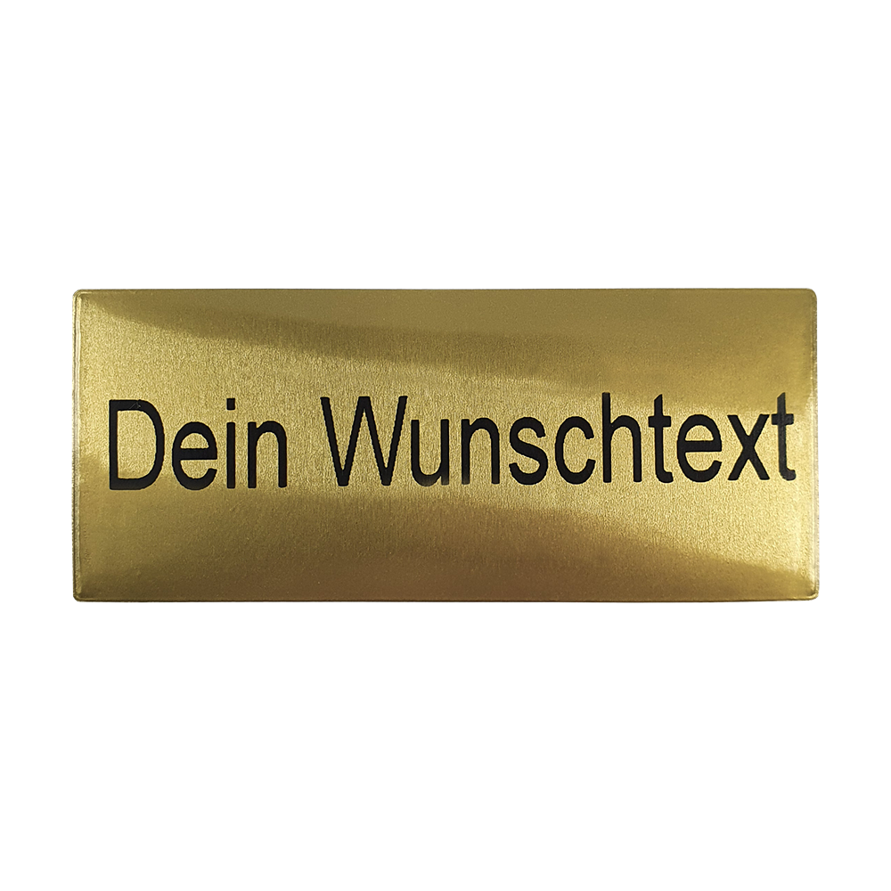 Pokalschild mit Wunschtext