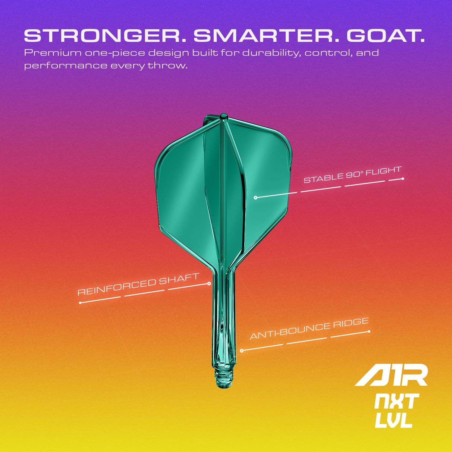GOAT A1R No6 Flight Shaft System - Green Das Bild zeigt das GOAT A1R No6 Flight-Shaft-System. Das Produkt ist aus einer anderen Perspektive abgebildet.