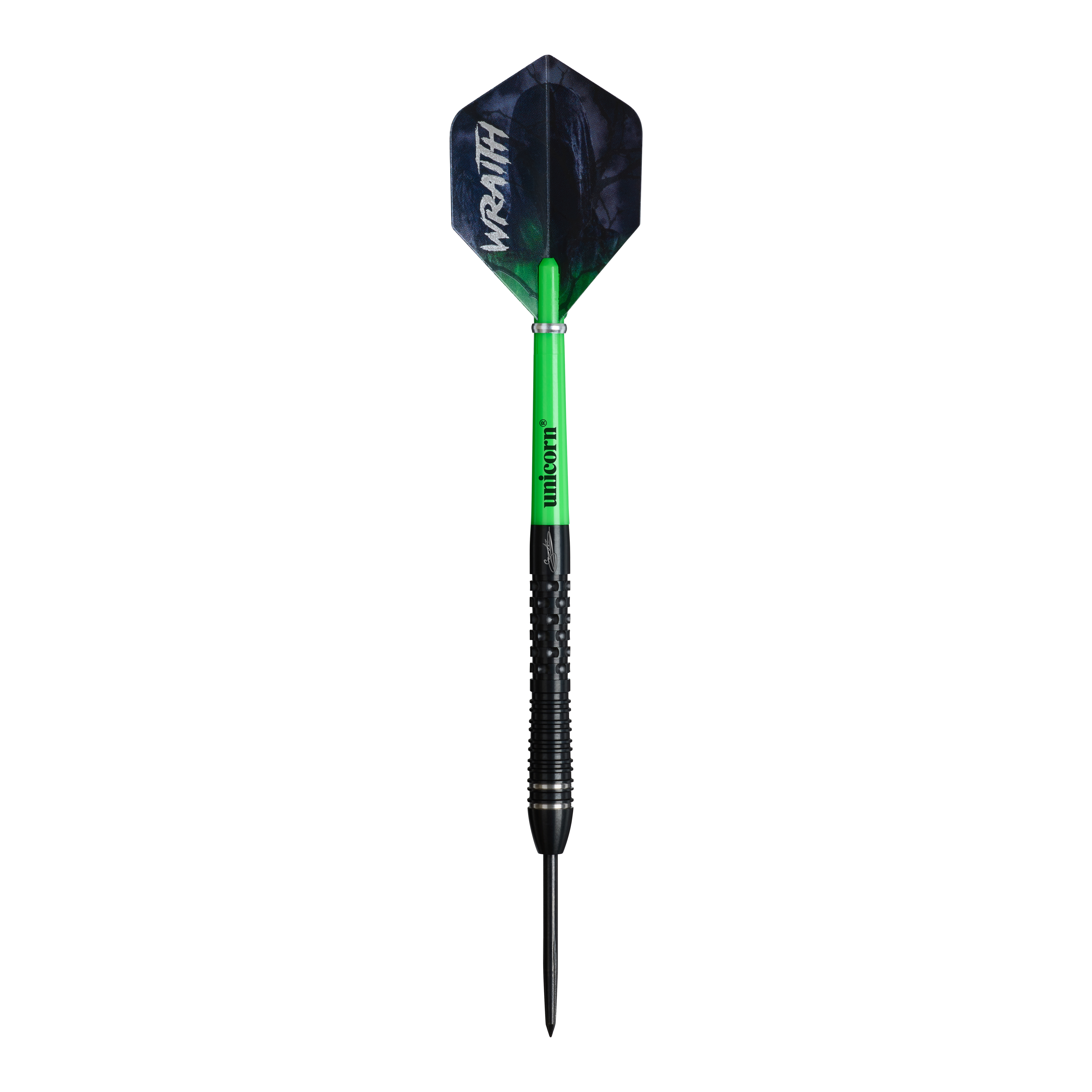 Abgebildet ist das Produkt Unicorn Wraith Gary Anderson Phase 6 Steeldarts. Die Steeldarts sind für professionelle Dartspieler geeignet.