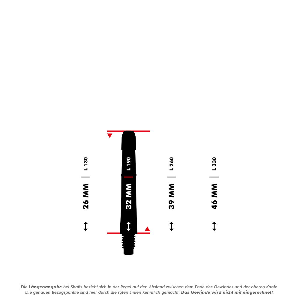 L-L-Style-Shafts Locked Straight - Black