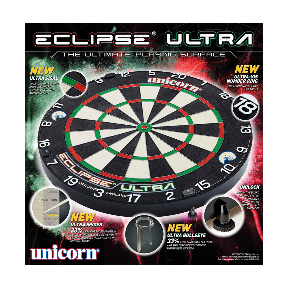 Unicorn Eclipse Ultra steel dartboard