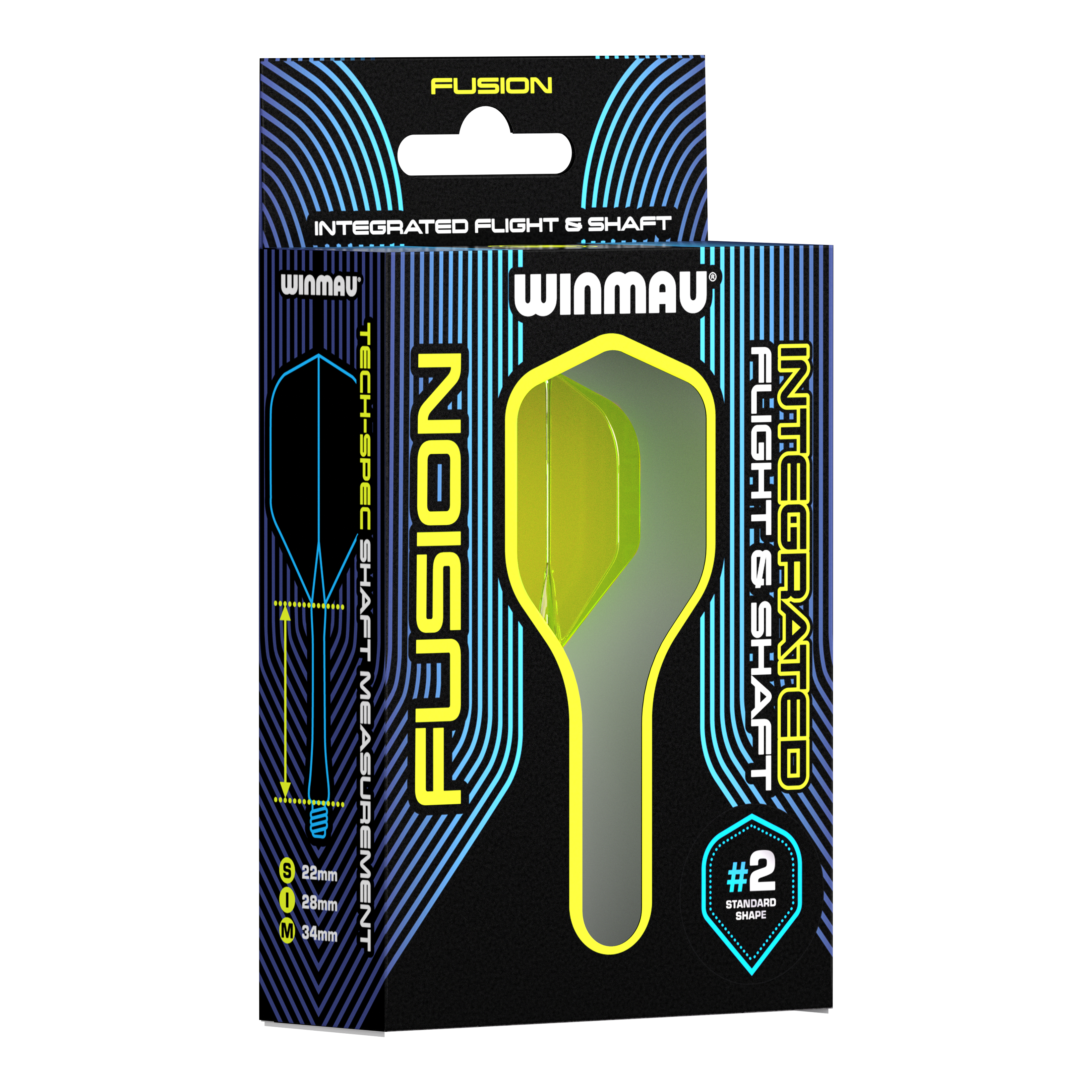 Winmau Fusion Flight Shaft System Standard Yellow