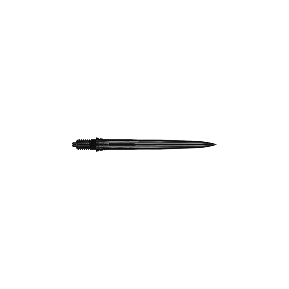 Caliburn EZ-EVO Dart Tips - Smooth - Black Das Bild zeigt EVO181 Caliburn EZ-EVO Dartspitzen Smooth Schwarz 28mm. Es handelt sich um schwarze Dartspitzen in glatter Ausführung.