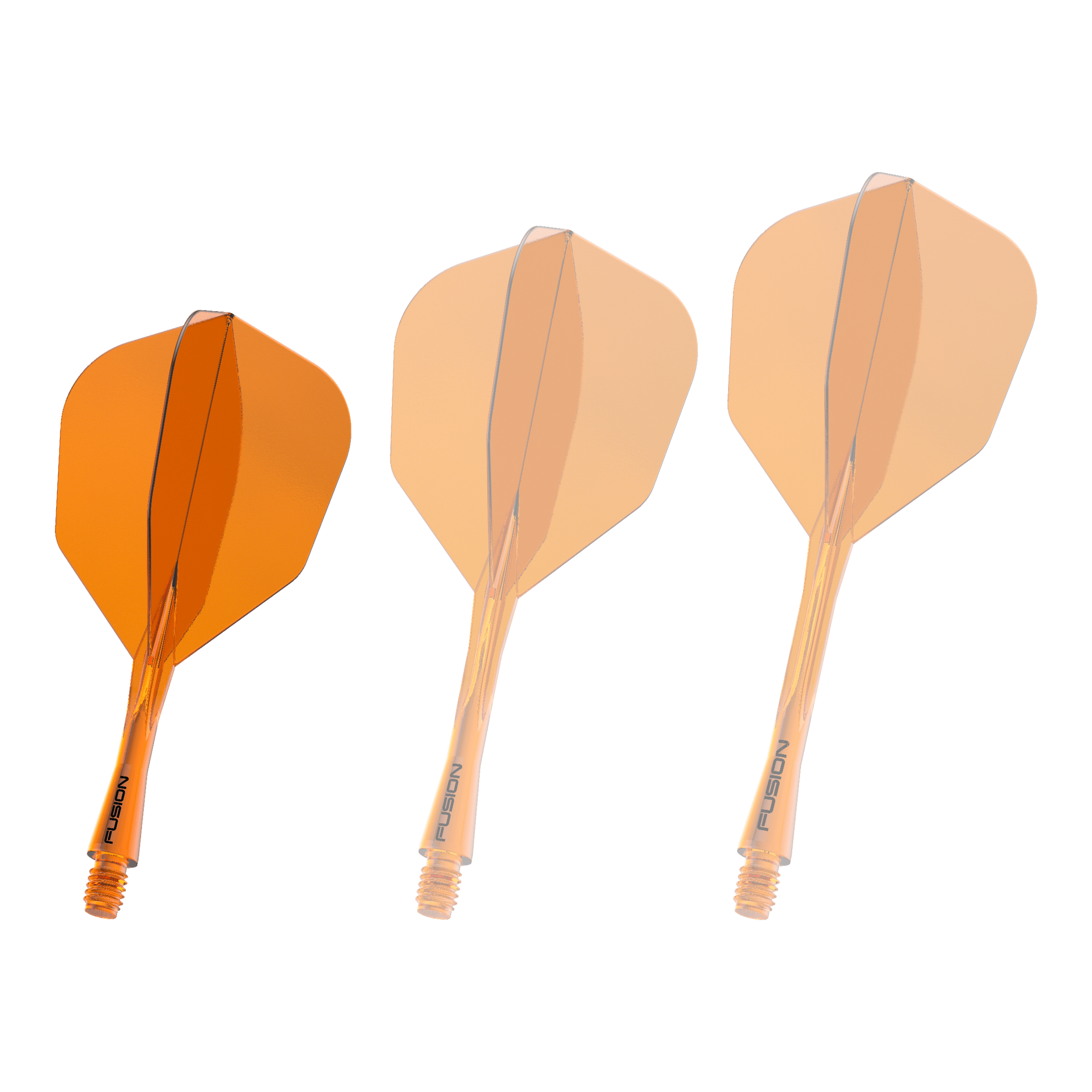 Winmau Fusion Flight Shaft System No6 Neon Orange Das Bild zeigt das Winmau Fusion Flight Shaft System No6 in der Farbe Neon Orange mit einer Länge von 22 mm. Es handelt sich um eine weitere Ansicht des Produkts.