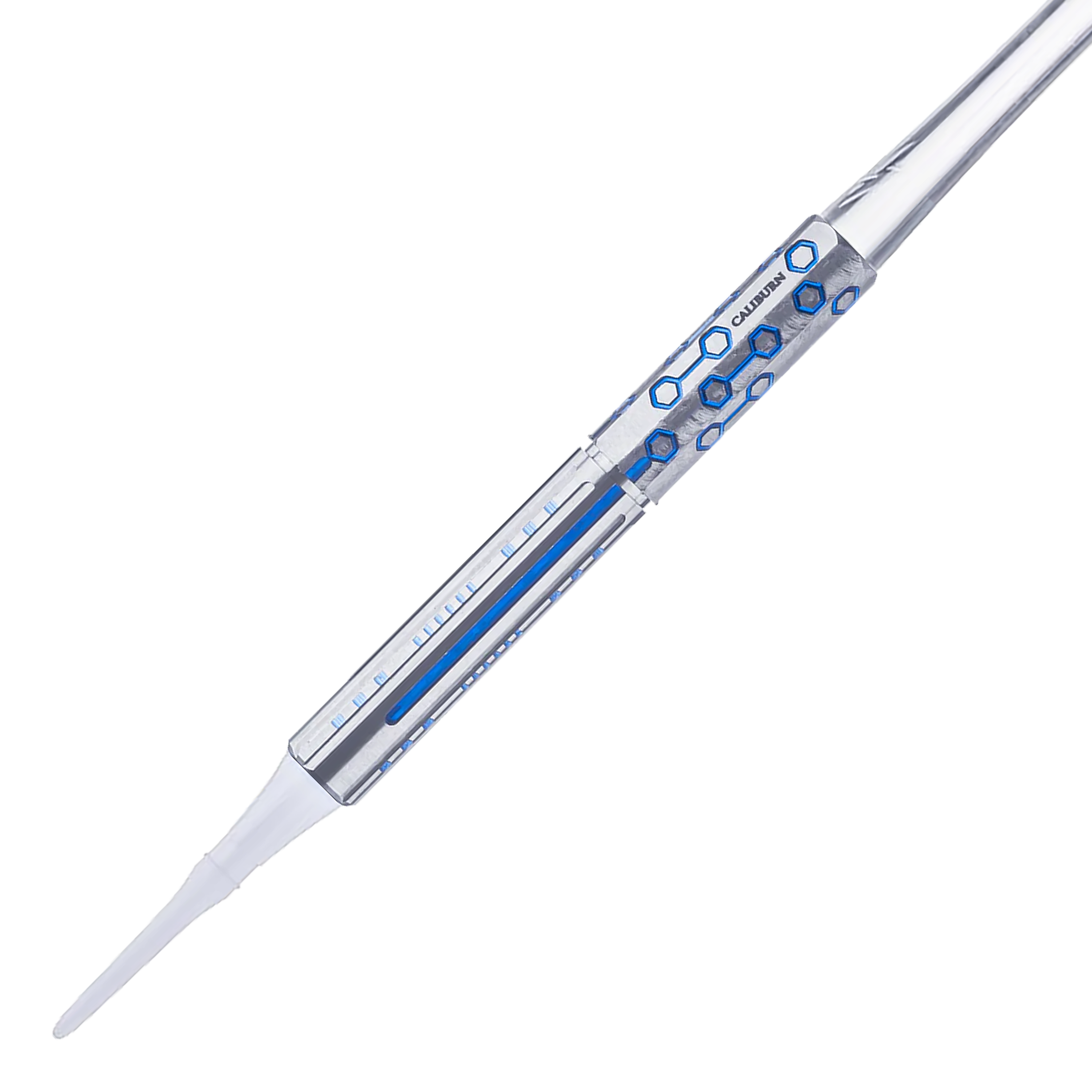 Zu sehen sind die Caliburn Starships Series Demeter Softdarts - 20g. Die Softdarts haben ein modernes Design und eignen sich gut für das Dartspiel zu Hause oder im Verein.