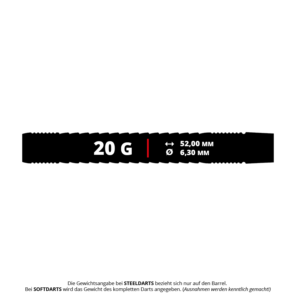 Auf dem Bild sind die Bullet Gator Softdarts - 20g zu sehen. Diese Softdarts wiegen 20 Gramm und sind speziell für elektronische Dartscheiben entwickelt.