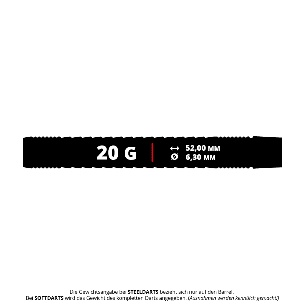 Bullet Gator Softdarts - 20g Auf dem Bild sind die Bullet Gator Softdarts - 20g zu sehen. Diese Softdarts wiegen 20 Gramm und sind speziell für elektronische Dartscheiben entwickelt.