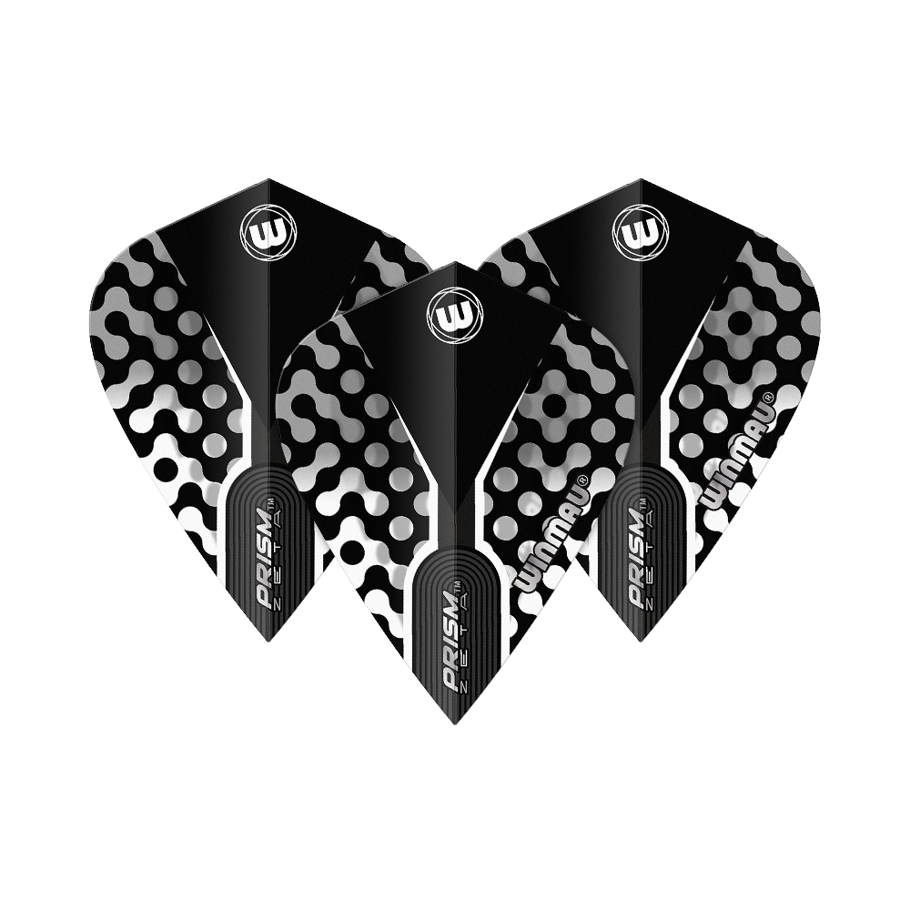 Winmau Zeta Black White Gray Kite Flights