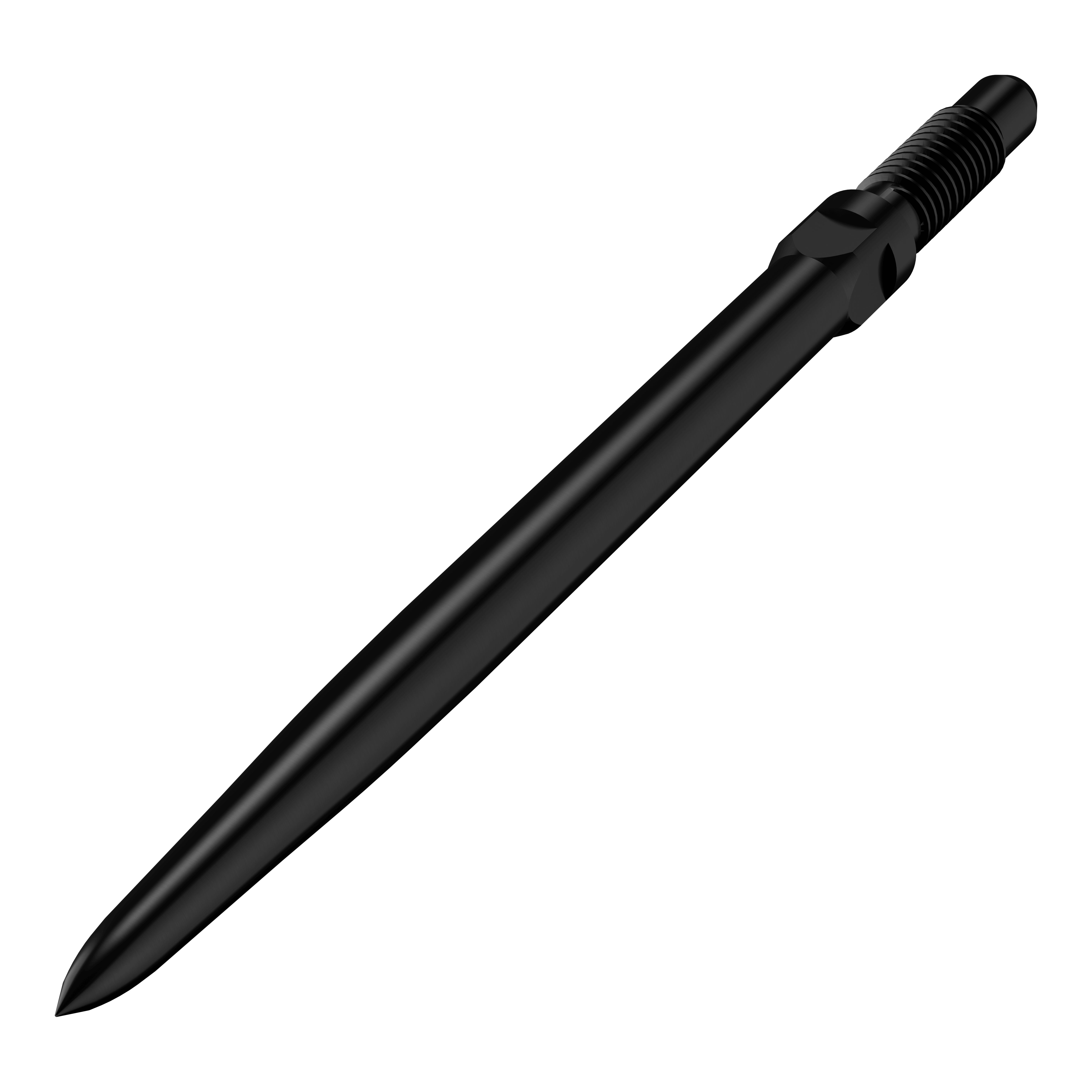 Bulls NL Convertible Point Dart Tips - Smooth - Black Das Bild zeigt einen Artikel mit dem Namen BU57700_BullsNL_Convertible_Points_Smooth_Schwarz_32mm_2. Abgebildet sind wahrscheinlich schwarze, glatte Dartspitzen in der Größe 32 mm.