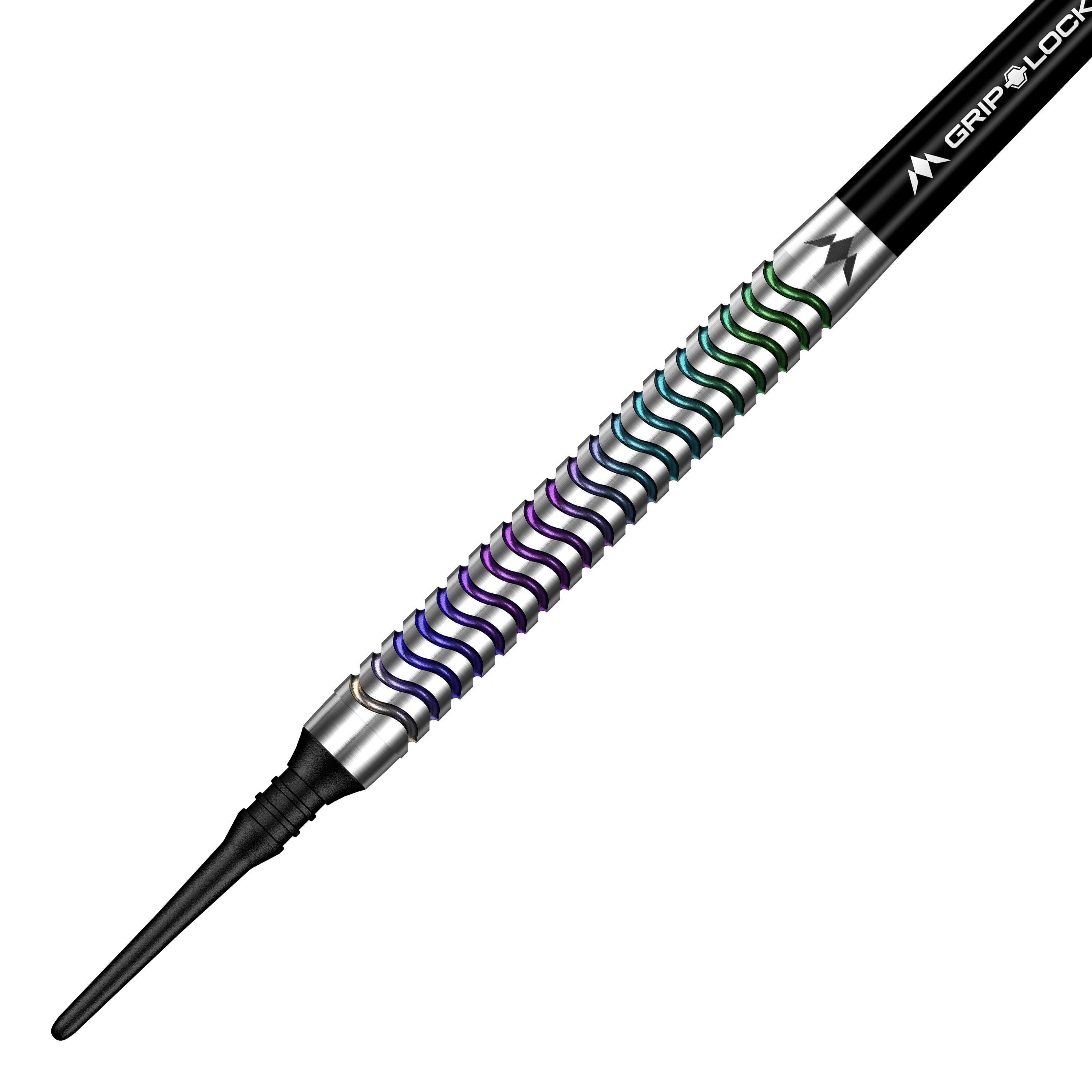 Mission Mirage soft darts - 20g Mission Mirage Softdarts - 20g sind auf dem Bild abgebildet. Das Bild stellt die Form und das Design der Softdarts dar.