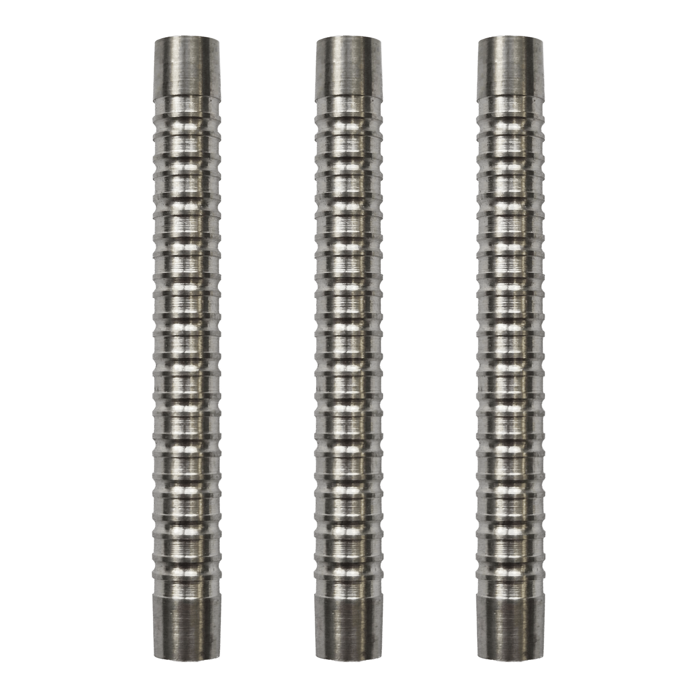 Das Bild stellt ein Set von McDart Double Ring Softdart Barrels - 18g dar. Die Dart-Barrels sind zusammen in einer Reihe dargestellt.