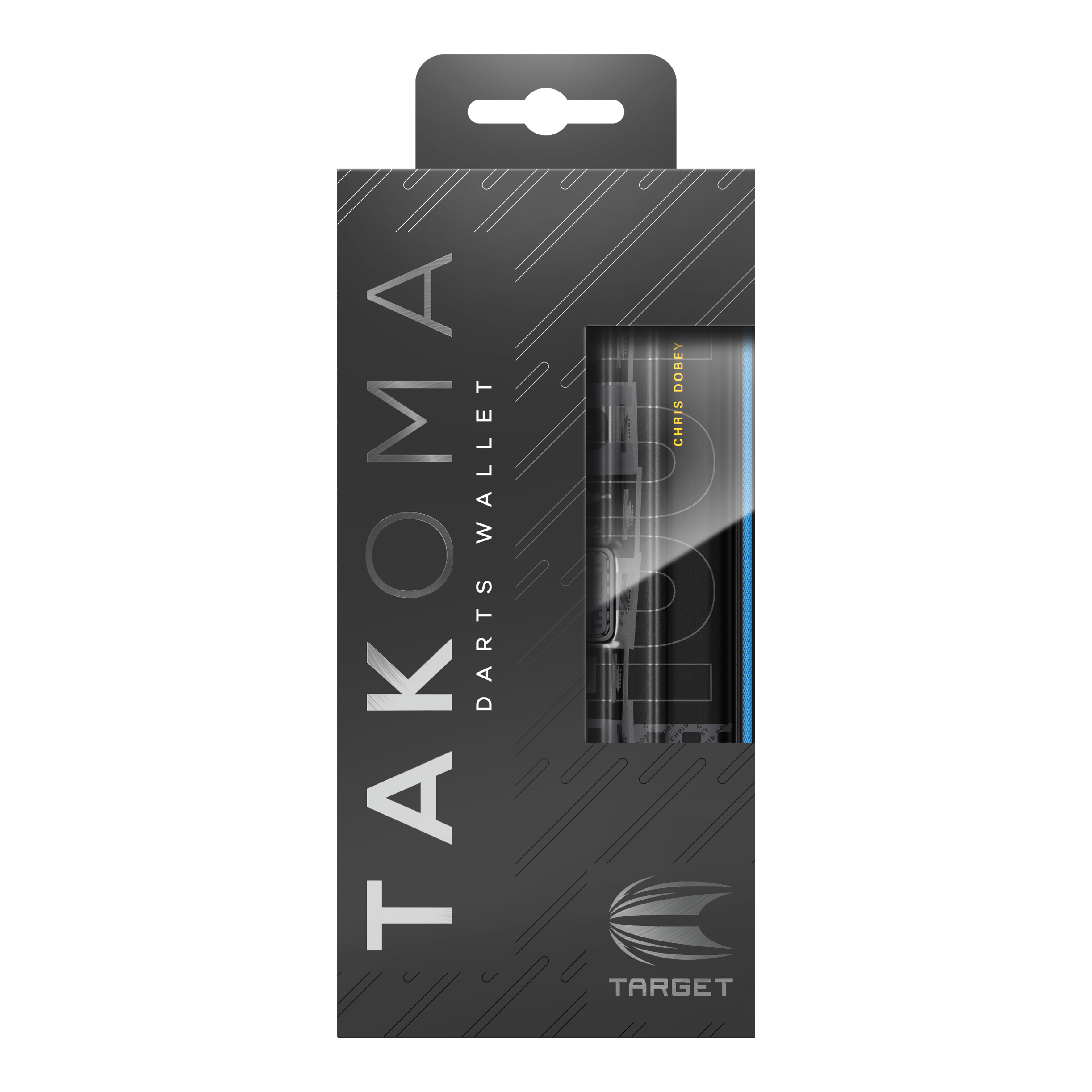 Auf dem Foto ist das Takoma Ghost Series Chris Dobey Dartcase zu sehen. Diese Darttasche wurde für Chris Dobey entworfen.