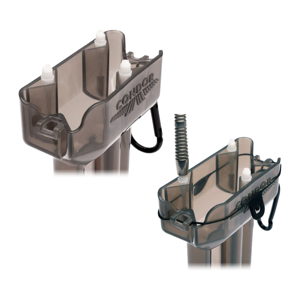 Condor DUAL Dartcase Das Bild zeigt den Condor DUAL Dartcase in transparenter Ausführung. Die Darttasche bietet Platz zur sicheren Aufbewahrung von Dartpfeilen und Zubehör.