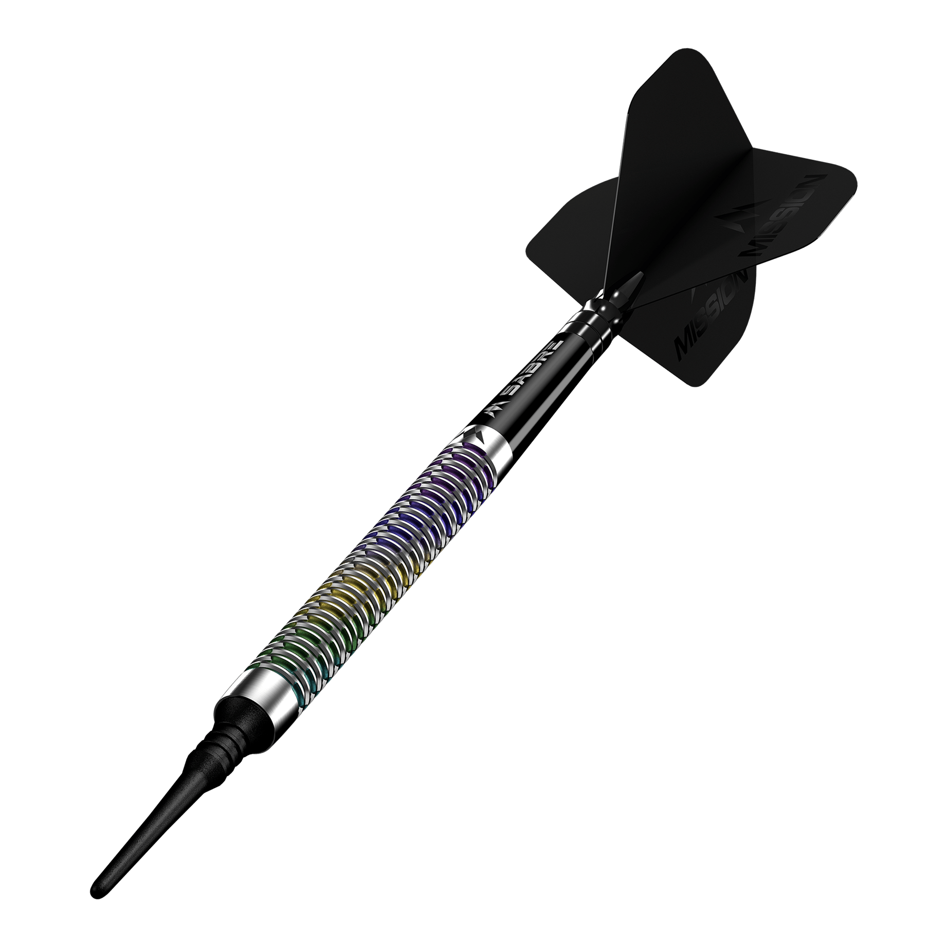 Mission Kaleidos soft darts - 19g Abgebildet ist das Produkt Mission Kaleidos Softdarts - 19g. Dies sind spezielle Softdarts für das Dartspiel.