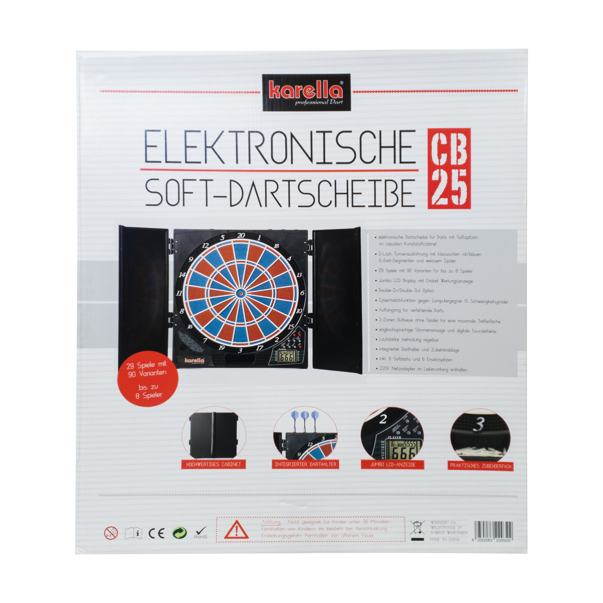 Electronic dartboard CB 25 tournament version