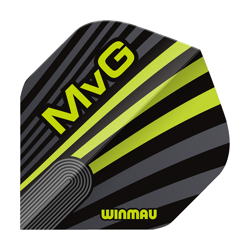 Winmau Prism Delta MvG Gray Green No2 Standard Flights Winmau Prism Delta MvG Grey Green No2 Standard Flights sind abgebildet. Das Produkt hat einen auffälligen Look.
