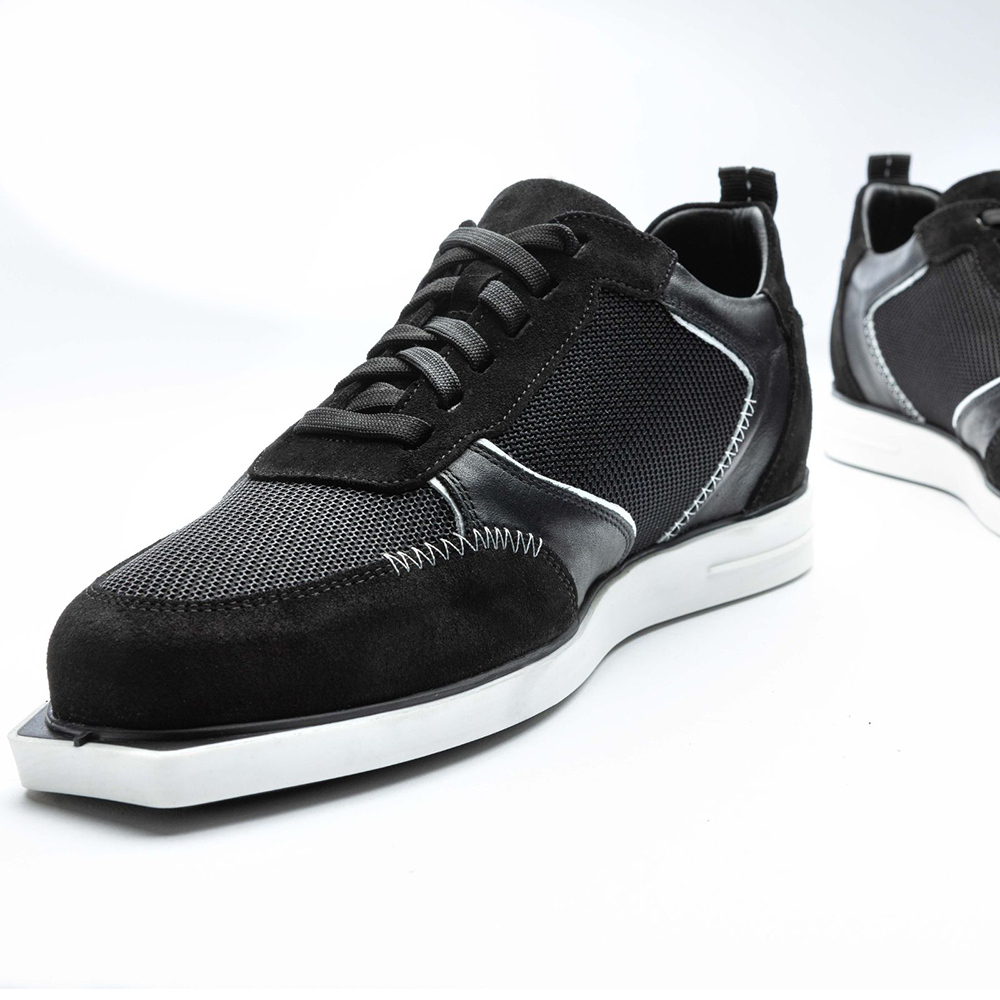 Triple20 Textile Leather Dart Shoes - Black White