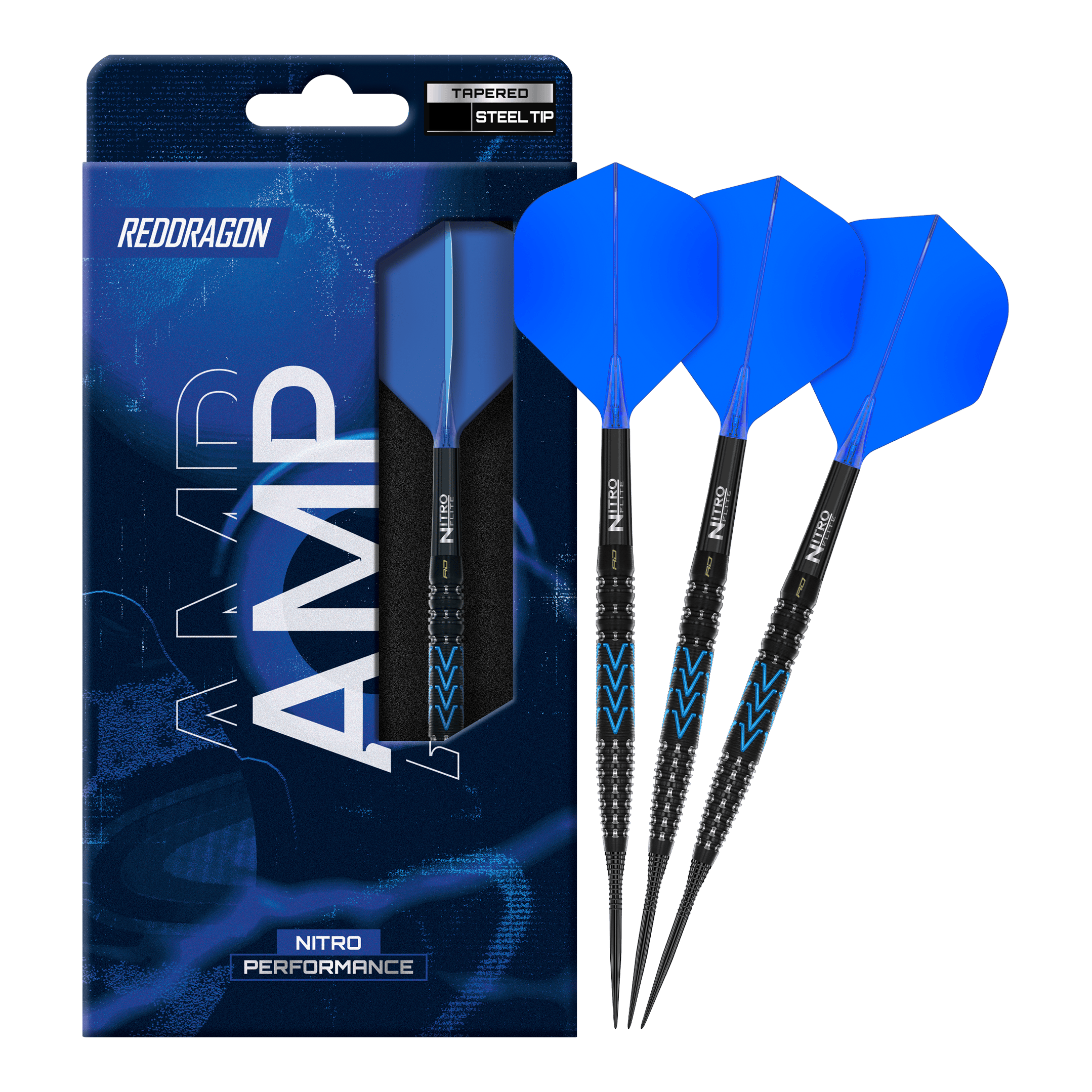 Red Dragon Amp Tapered Steel Darts Dies ist ein Bild der Red Dragon Amp Tapered Steeldarts. Die Darts sind für professionelle Spieler entwickelt.