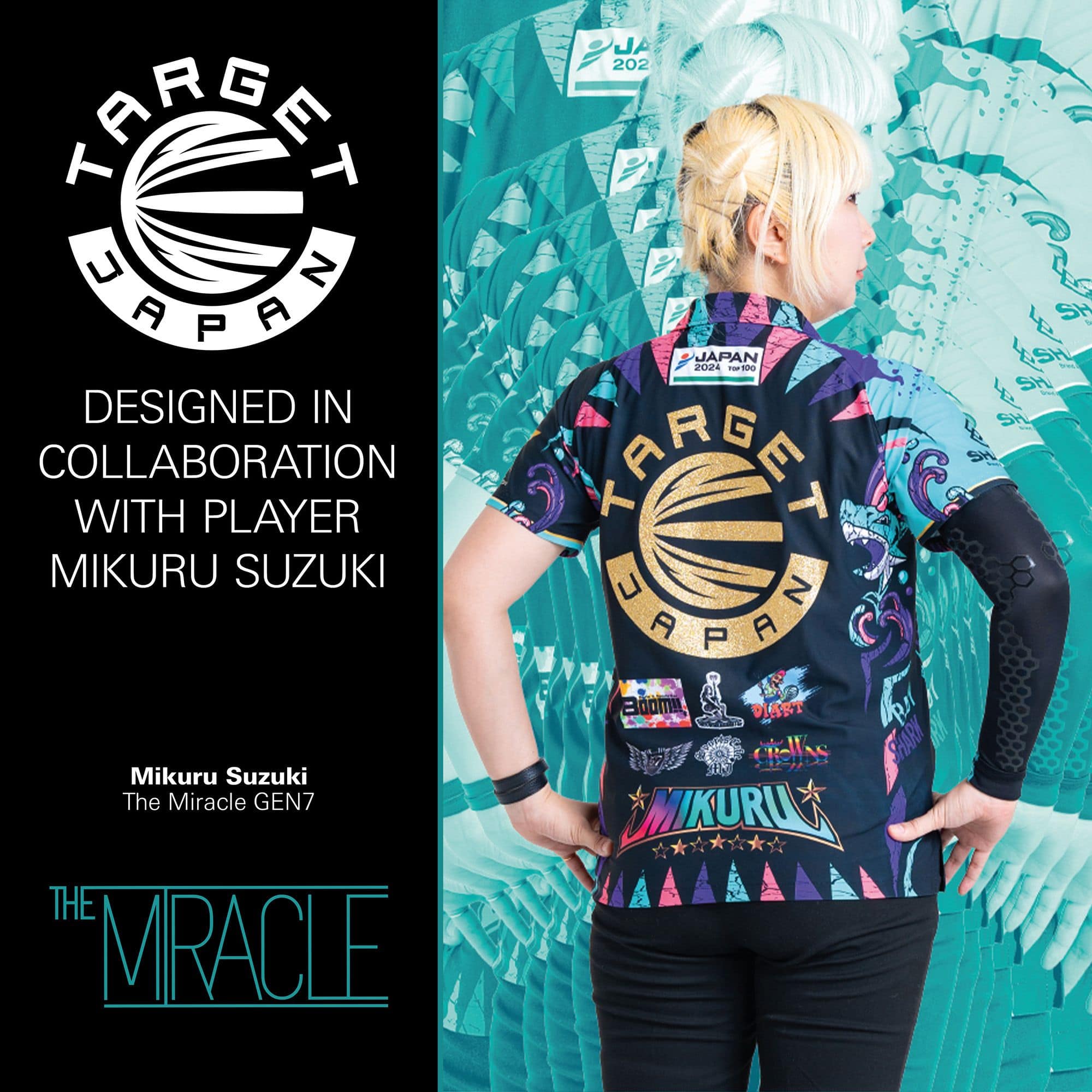 Target Japan Mikuru Suzuki The Miracle GEN7 Soft Darts - 21.5g Das Bild zeigt die Target Japan Mikuru Suzuki The Miracle GEN7 Softdarts - 21,5g. Dies ist eine Sonderedition von Softdarts für professionelle Spieler.