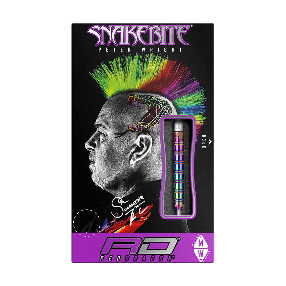 Red Dragon Peter Wright Snakebite 1 Rainbow steel darts