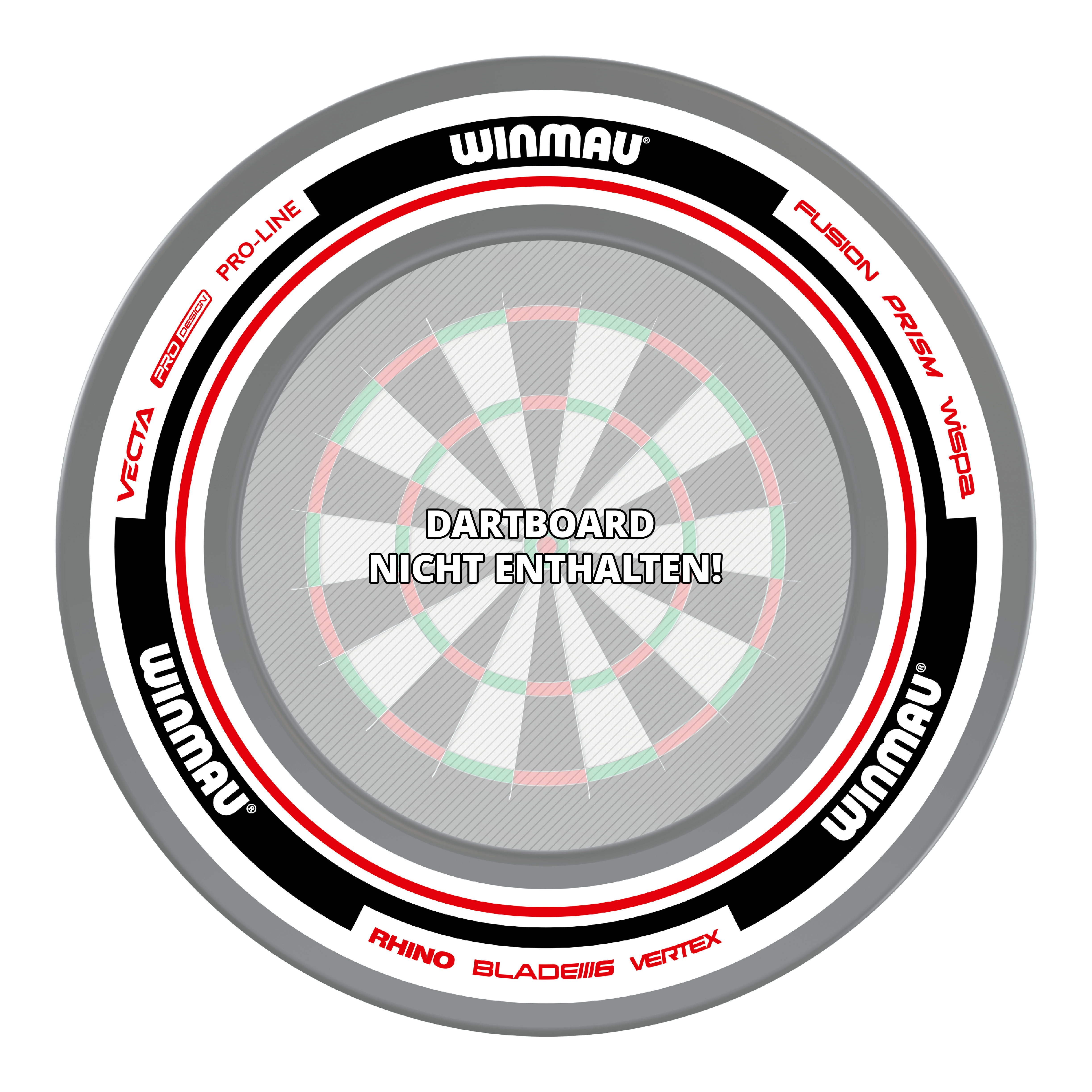 Winmau Advance Dartboard Surround - Weiß Rot