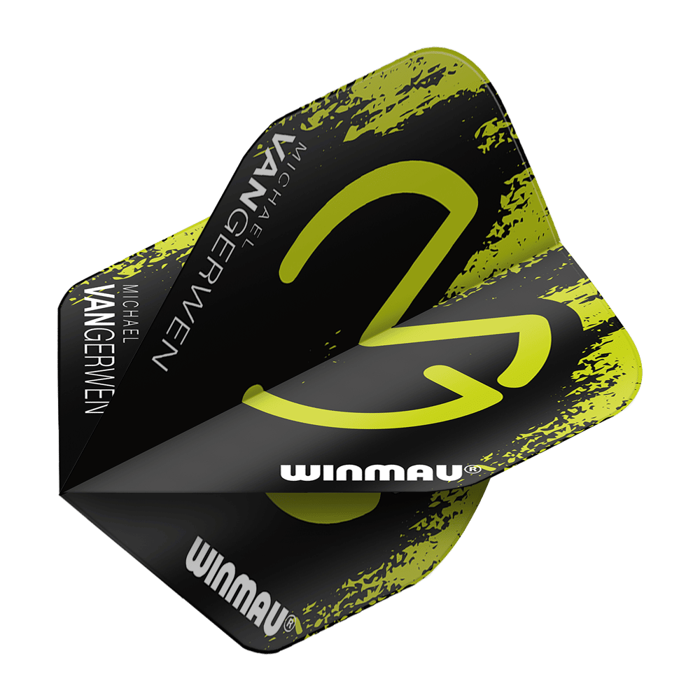 Winmau Mega MvG Green Black Standard Flights