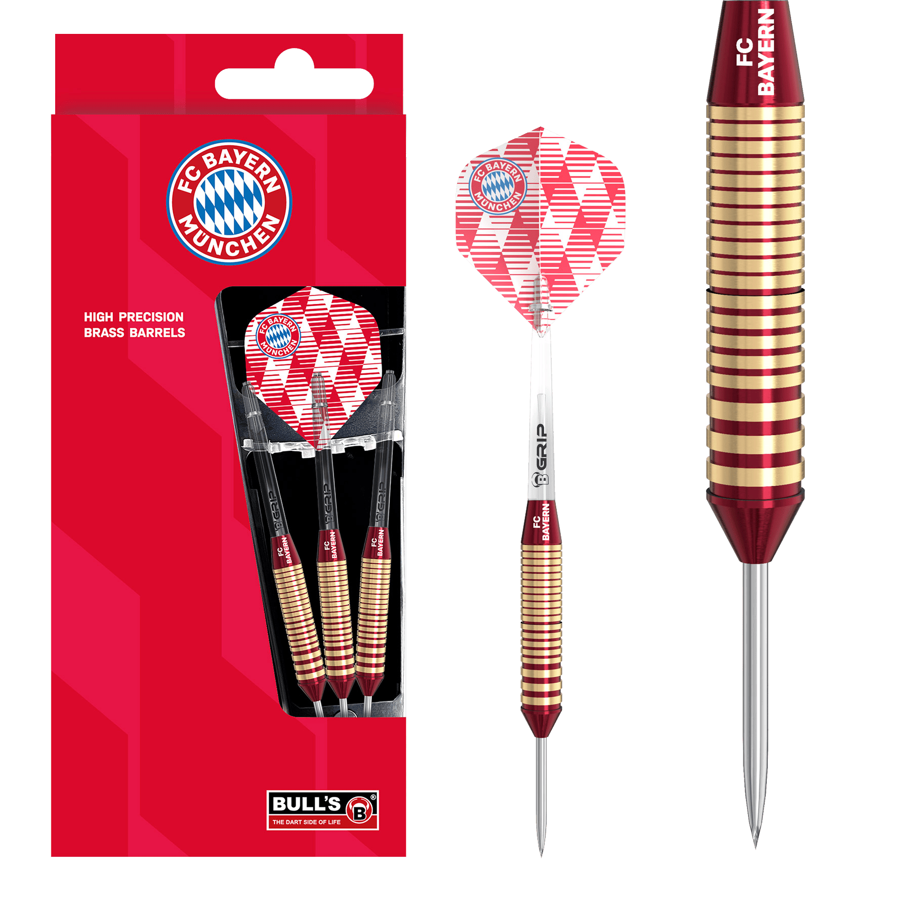 Bulls FC Bayern Munich Brass Steel Darts - 21g
