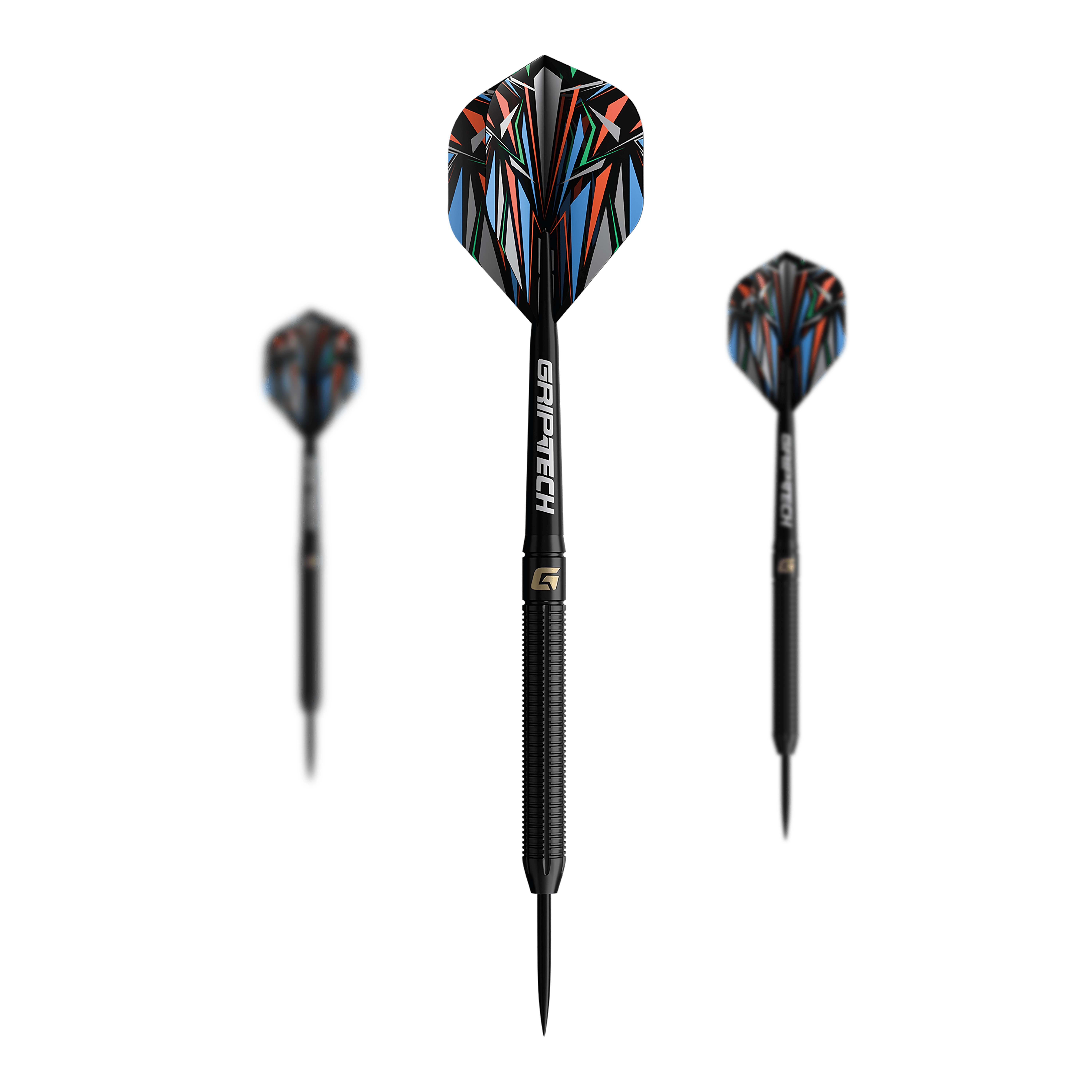 GOAT Athlete Black Tungsten Steel Darts Das Bild zeigt die GOAT Athlete Black Tungsten Steeldarts. Die Darts haben ein elegantes, schwarzes Design und sind aus Wolfram gefertigt.