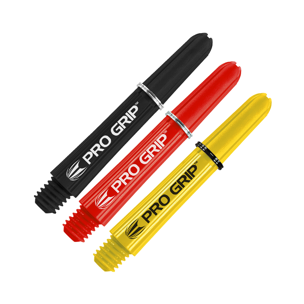 Target Pro Grip Shafts - 3 Sets - Schwarz Rot Gelb