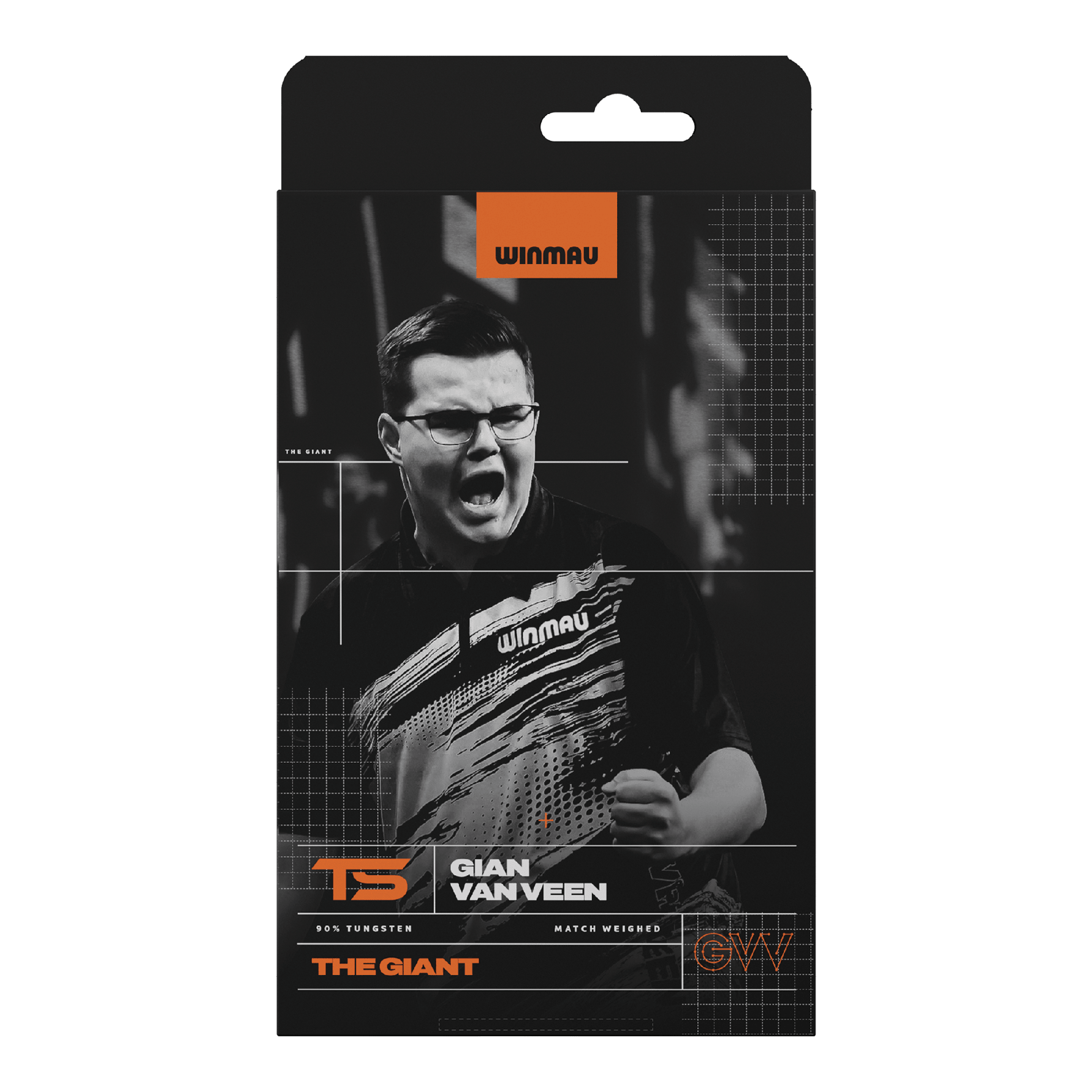 Winmau Gian Van Veen TS soft darts - 18g Abgebildet sind Winmau Gian Van Veen TS Softdarts, 18g. Die Darts sind einzeln aufgereiht zu sehen.