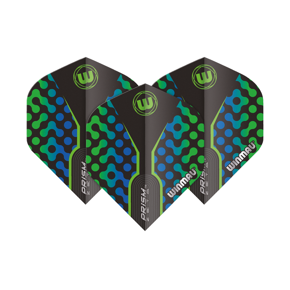 Winmau Prism Zeta GreenBlue Standard Flights