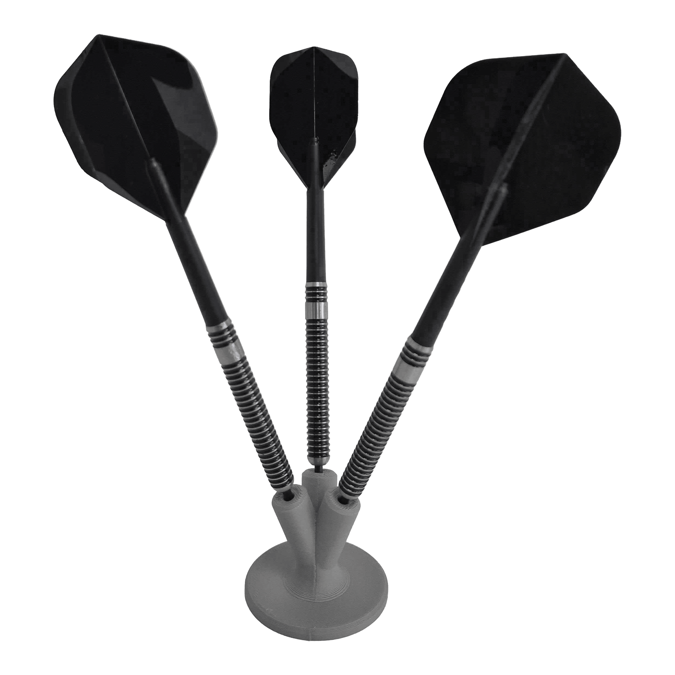 NYT Studio Compact Dart Holder Das Bild zeigt einen kompakten Dart-Halter in Grau. Ein funktionales Zubehörteil für Dartspieler.