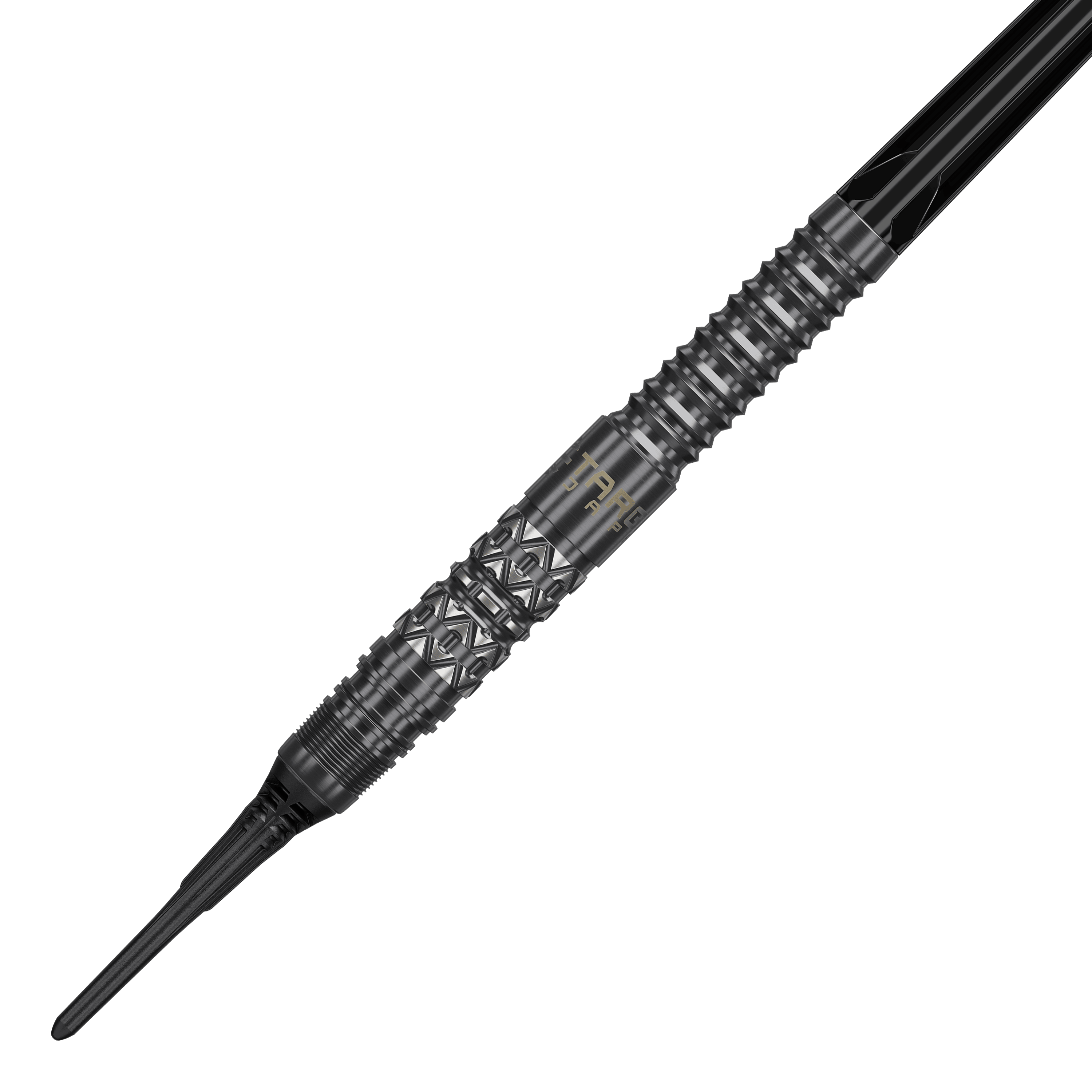 Target Black Marque Creed Soft Darts - 21.5g Hier sieht man die Target Black Marque Creed Softdarts mit 21,5g Gewicht. Die Darts sind schlank gestaltet und modern.