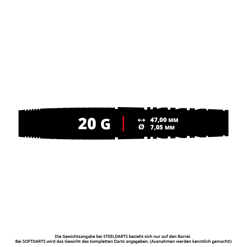 Harrows Ryan Searle Geo Softdarts - 20g Harrows Ryan Searle Geo Softdarts mit 20g werden gezeigt. Die Oberfläche der Darts ist glänzend.