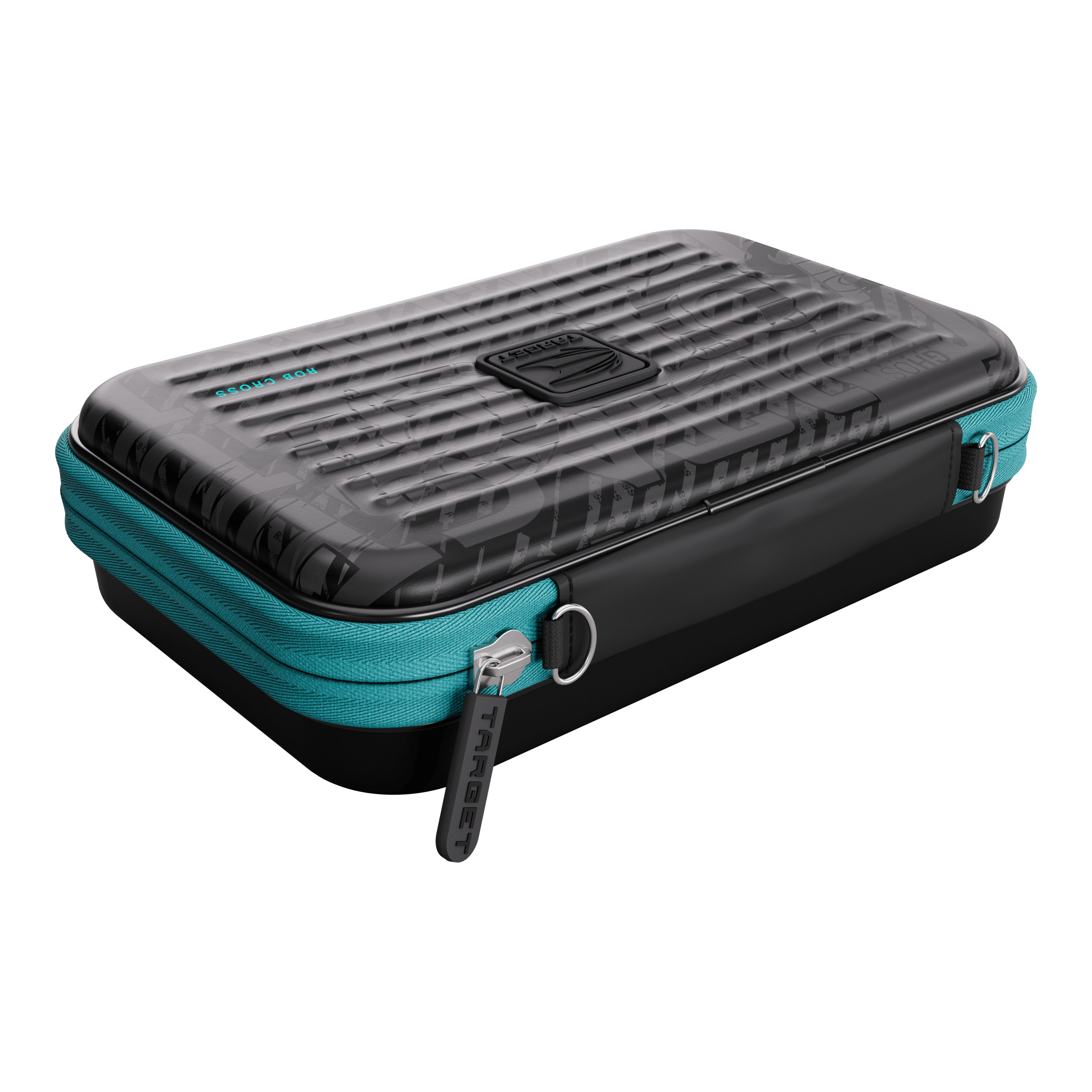 Hier ist das Takoma XL Ghost Series Rob Cross Dartcase abgebildet. Die robuste Darttasche bietet viel Platz für Darts und Zubehör.