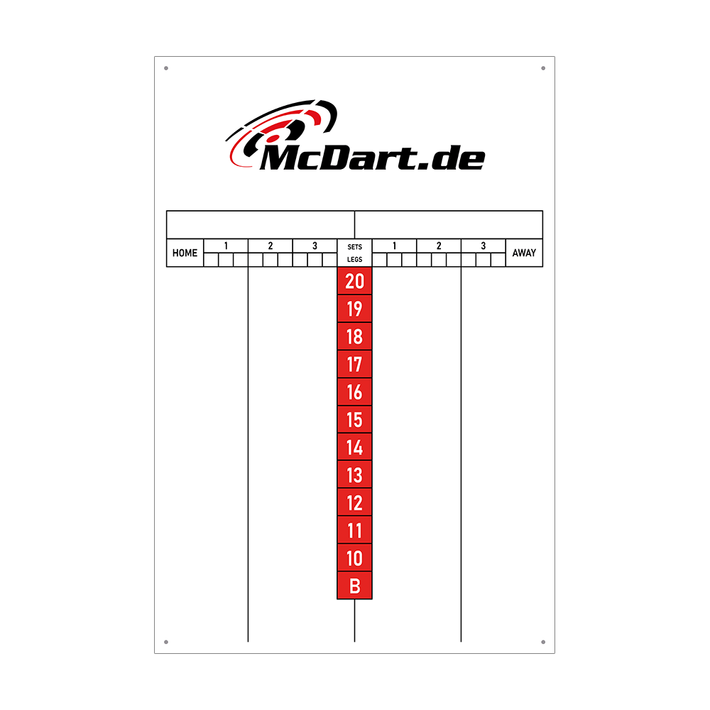 McDart Scoreboard 40 x 60 cm